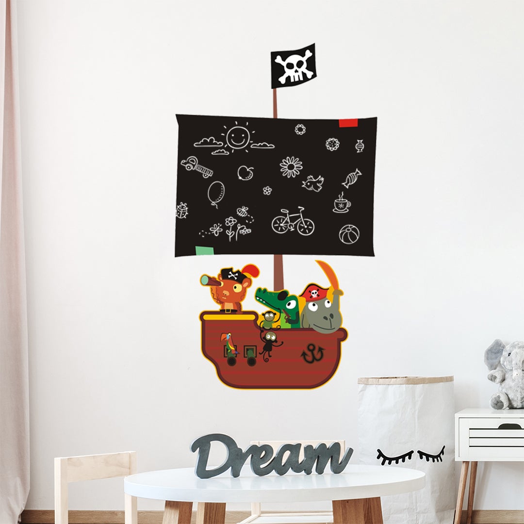 Pirate decalcomania della parete barca lavagna - Sticker adesivo - adesivi murali - - 3