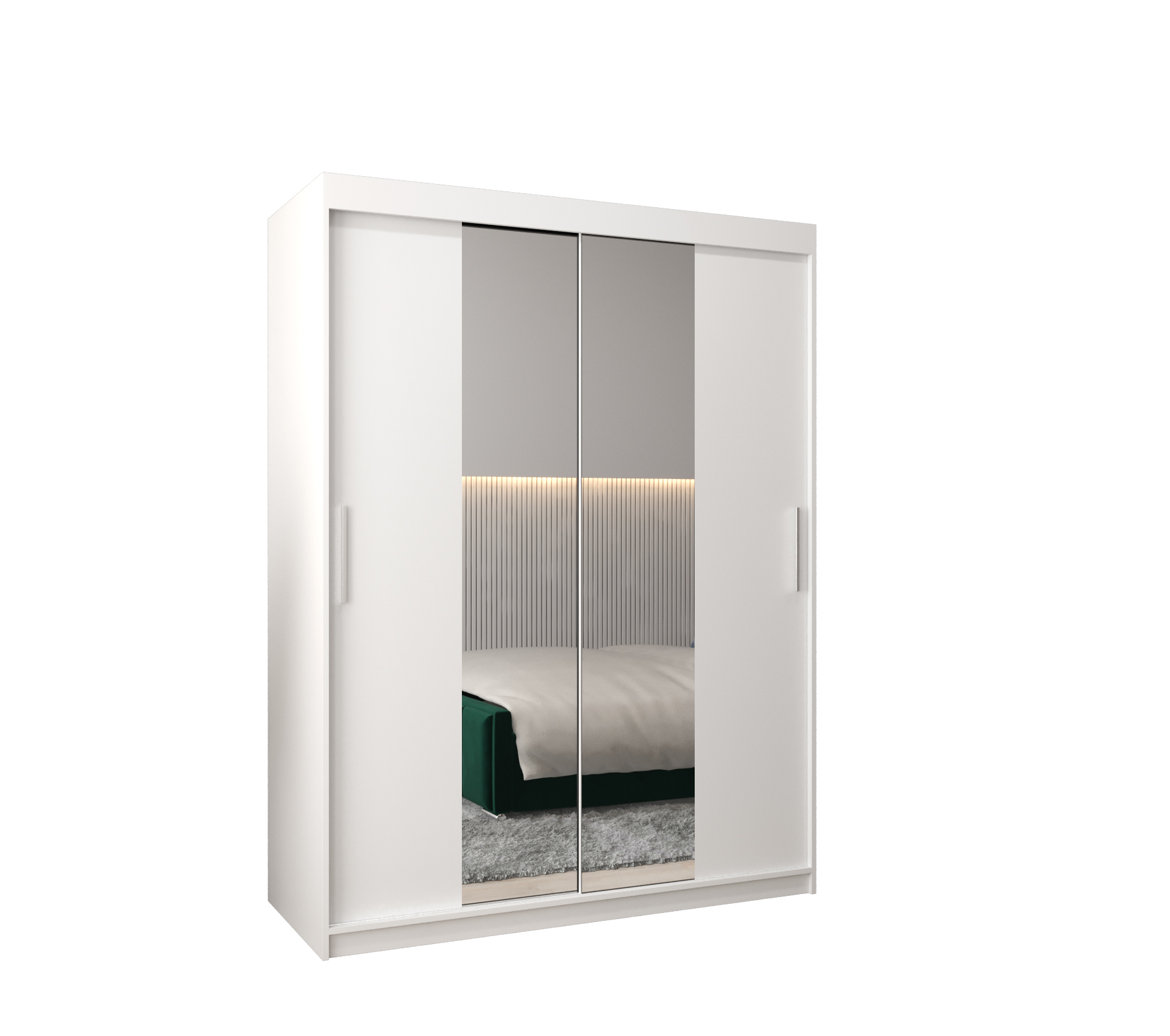 Szafa przesuwna garderoba TOKYO 1 150 x 62 x 200 cm Biały - Abiks Meble