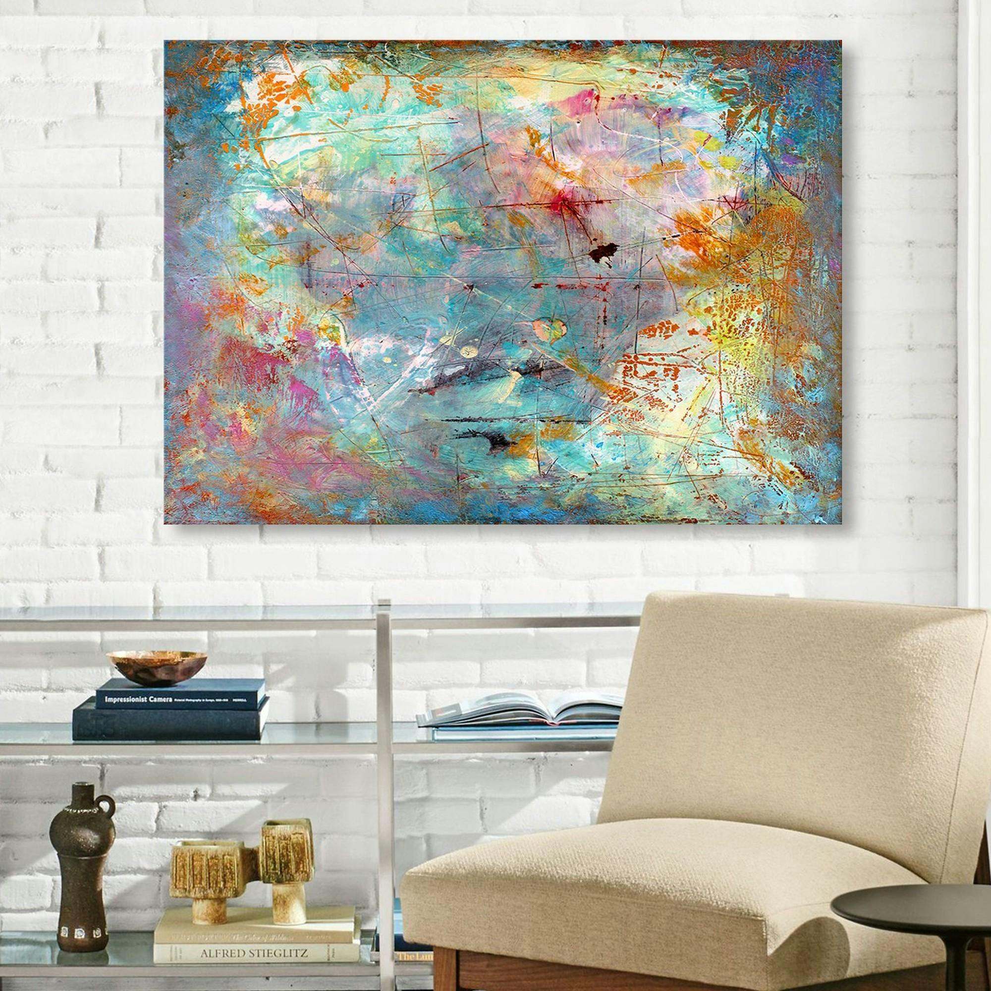 Tableau abstrait coloré – peinture moderne sur toile - 3