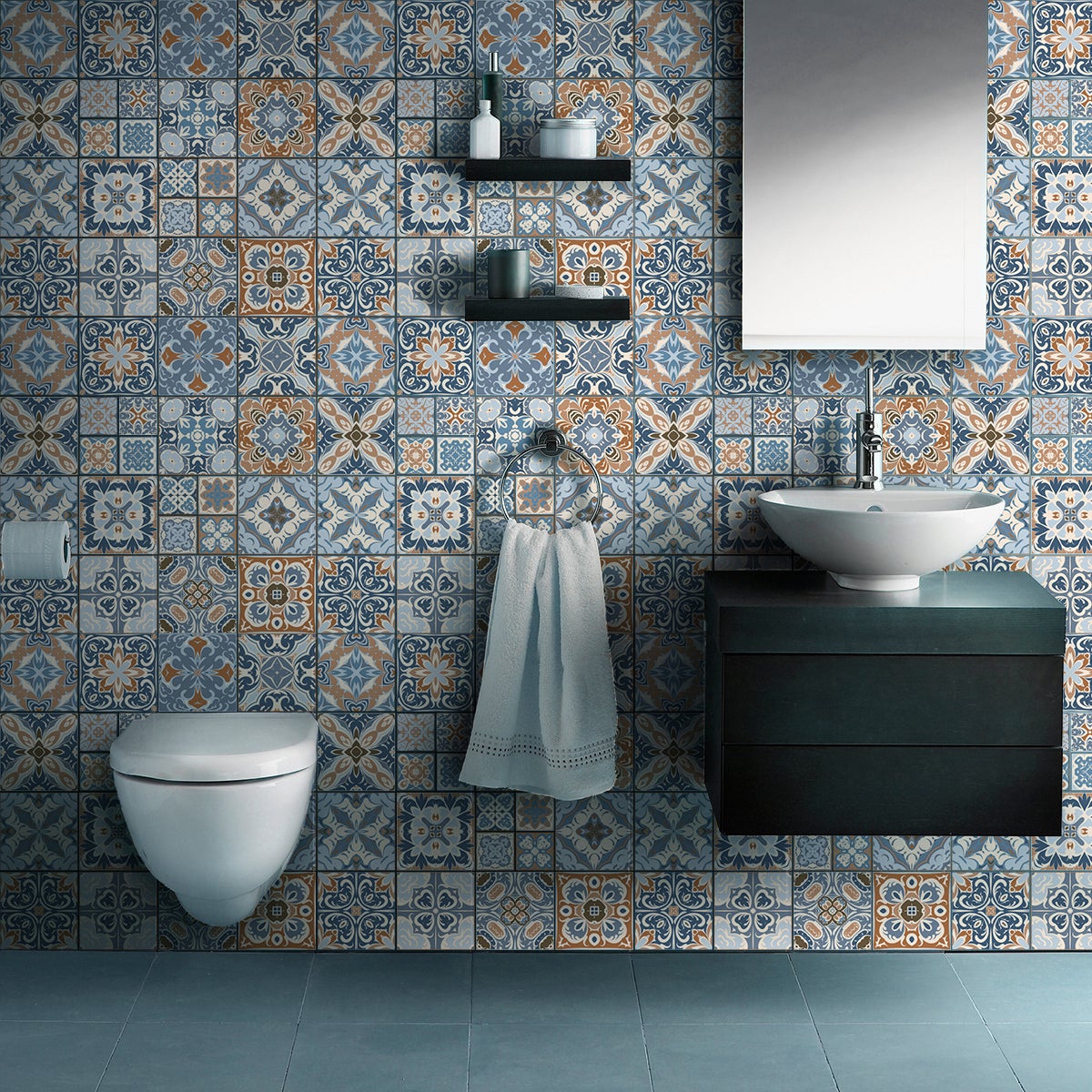 9 vinilo baldosas azulejos benito - adhesivo de pared - revestimiento sticker mural decorativo - 9stickers10x10cm