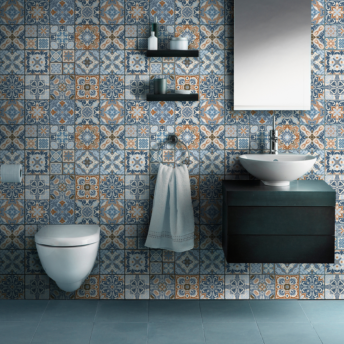 9 vinilo baldosas azulejos benito - adhesivo de pared - revestimiento sticker mural decorativo - 9stickers15x15cm