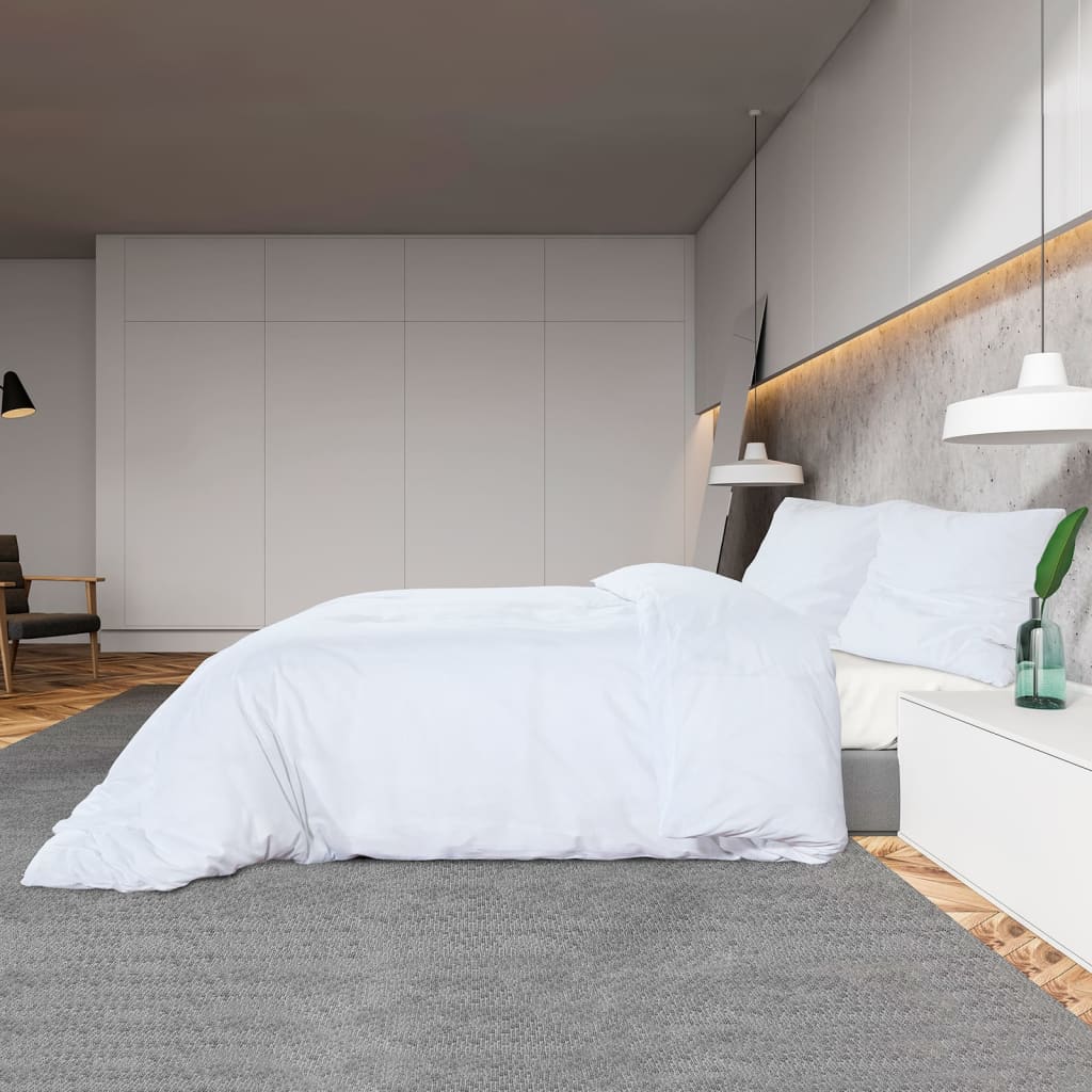 Maison Exclusive - Conjunto de capa de edredão microfibra leve 240x220 cm branco - 4