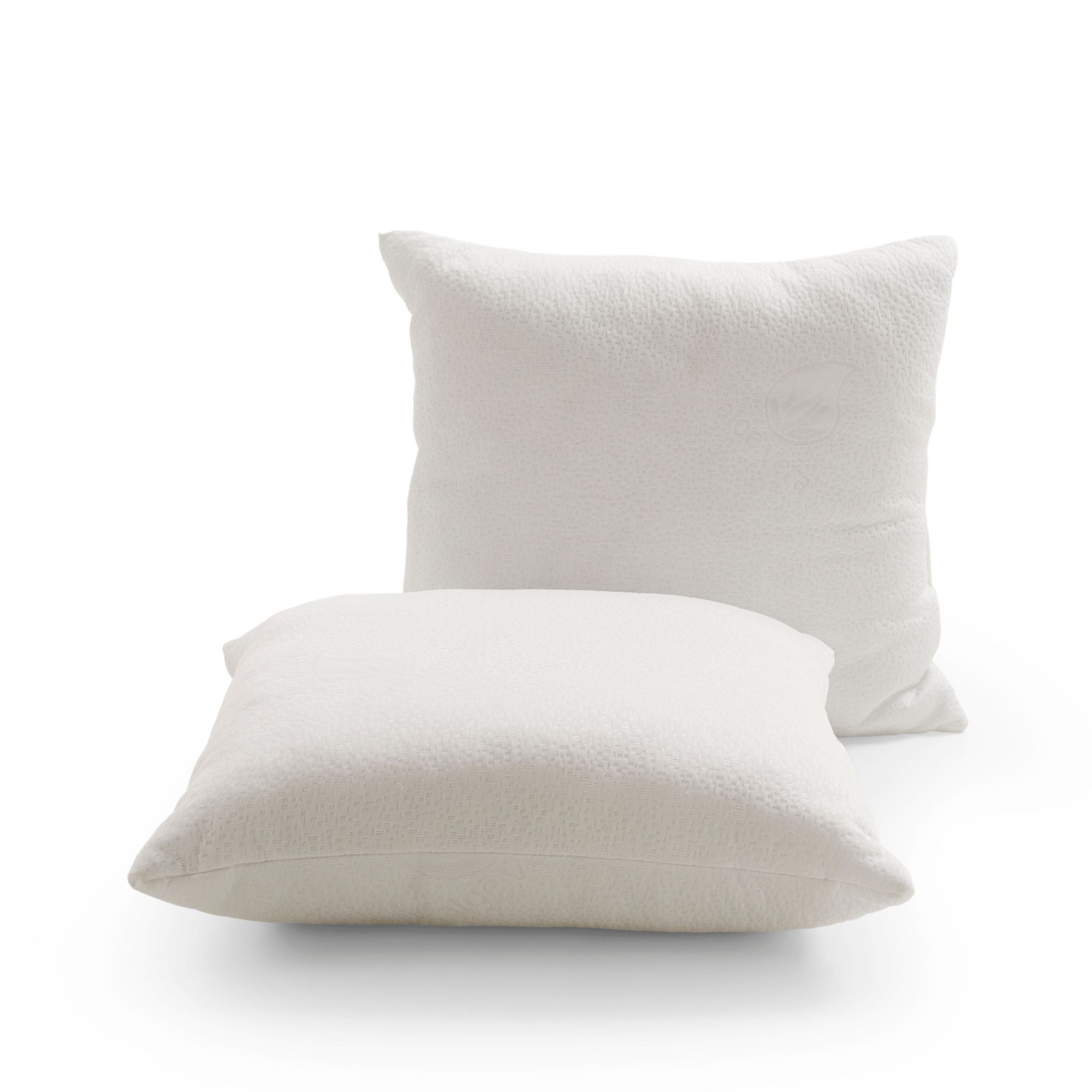 Juego de 2 almohadas 60x60 cm - Tejido fresco Aloe-Vera - Alivio de la presión - Cojín suave y refrescante - Relleno de virutas de espuma HR - 4