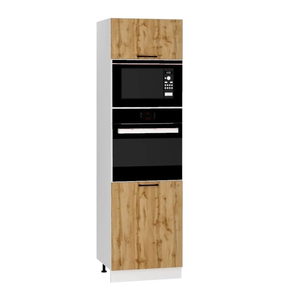 Szafka pod piekarnik i mikrofalę 60 BONO D60 PK MV/2133 P/L dąb złoty