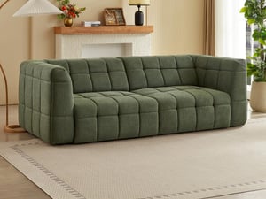 Divano posti con seduta scorrevole elettrica in Tessuto Verde
