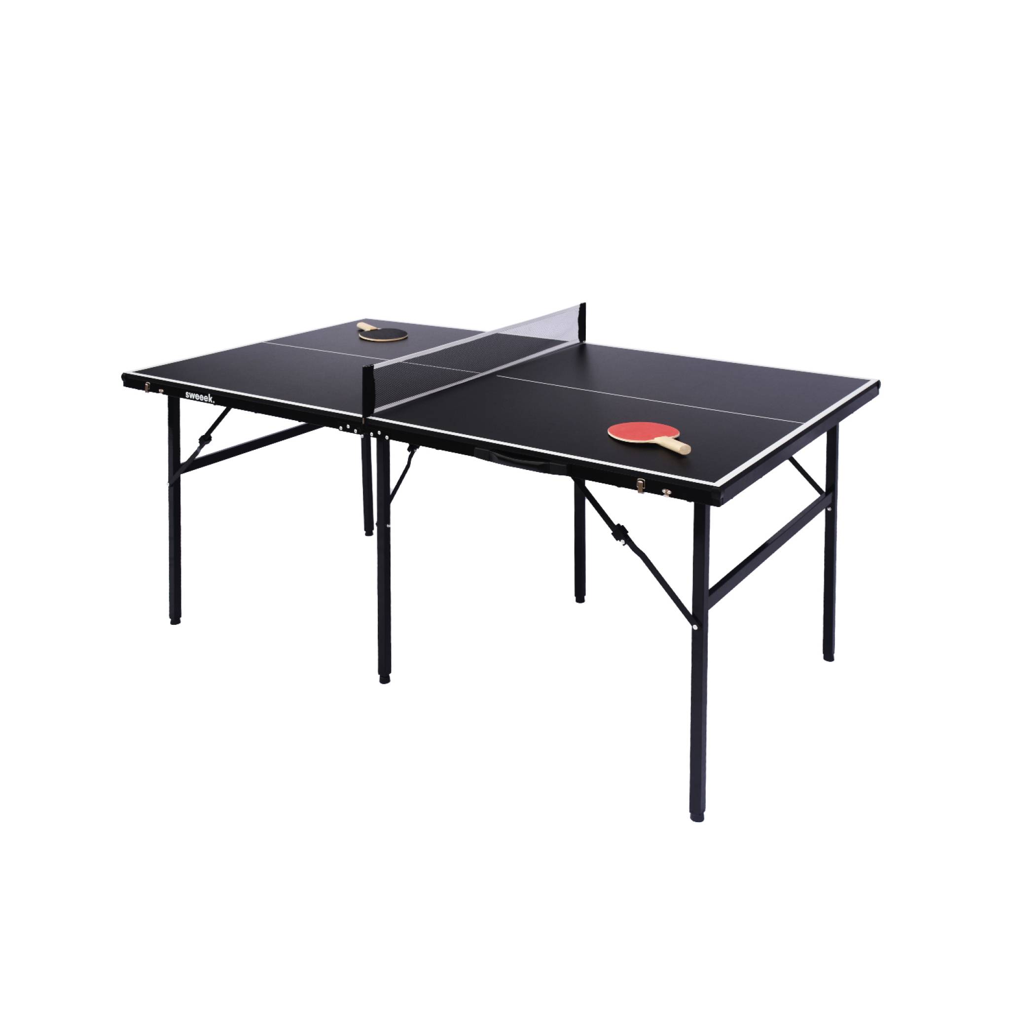 Table de ping pong d'intérieur médium. noir. avec 2 raquettes et 3 balles TABLE DE PING PONG MEDIUM PLIABLE - 2