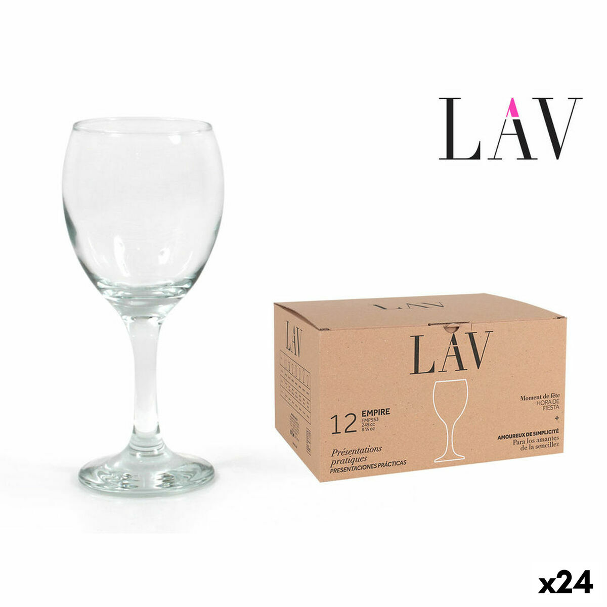Copa de vino lav empire 245 ml (24 unidades) (245 cc)