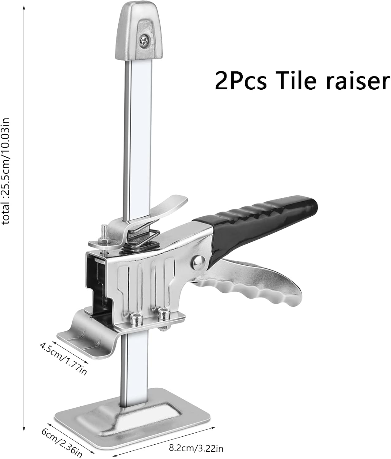 Sollevatore A Pedale Per Porte – Portata 100 Kg, Altezza Regolabile 6-60 Mm, Rotazione 360°, In Acciaio Al Carbonio
