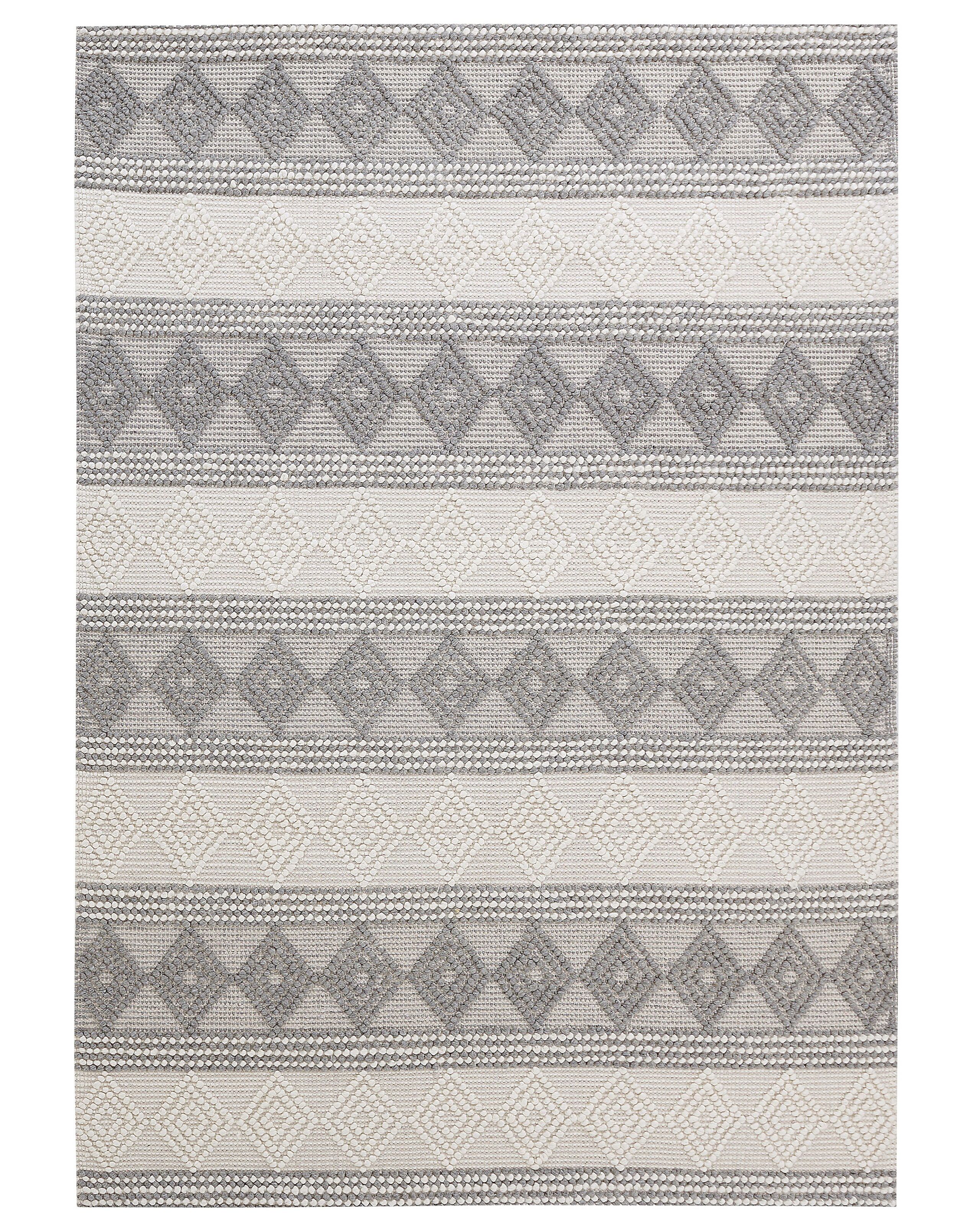 Tappeto lana beige chiaro e grigio chiaro 160 x 230 cm BOZOVA - 4