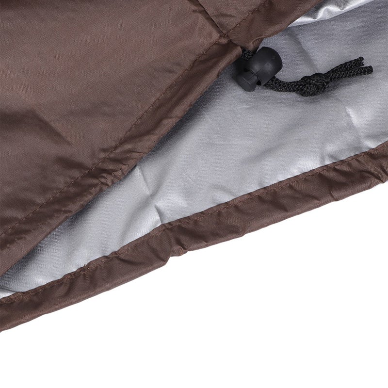 Housse de protection imperméable et résistante aux UV pour coffre de jardin, 123 x 62 x 55 cm (couleur café), Couvercle de boîte de rangement - 8