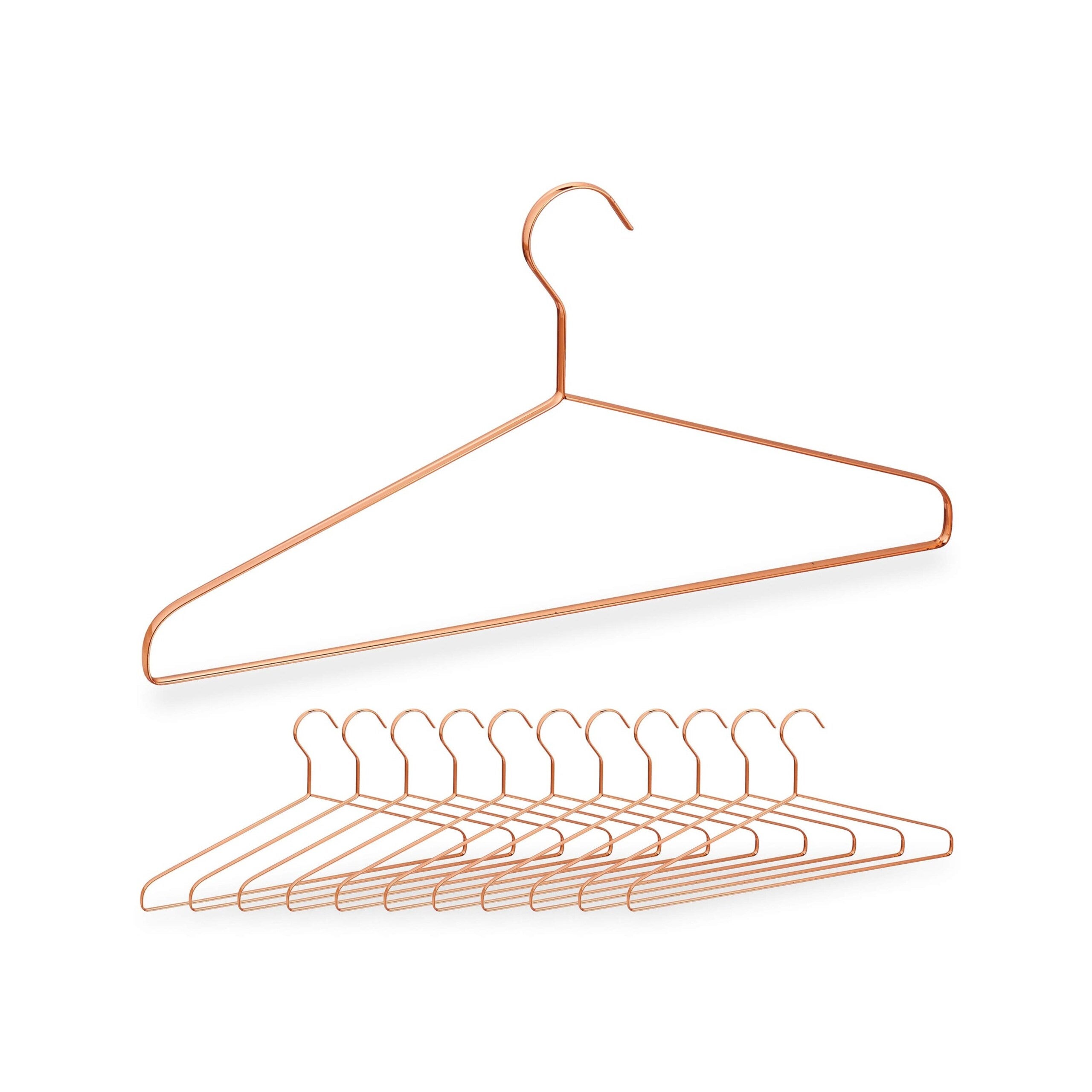 Cintres, jeu de 12, chemises et vestes, peu encombrants, métal, 42 cm de large, beaux, cuivre, Relaxdays - 8