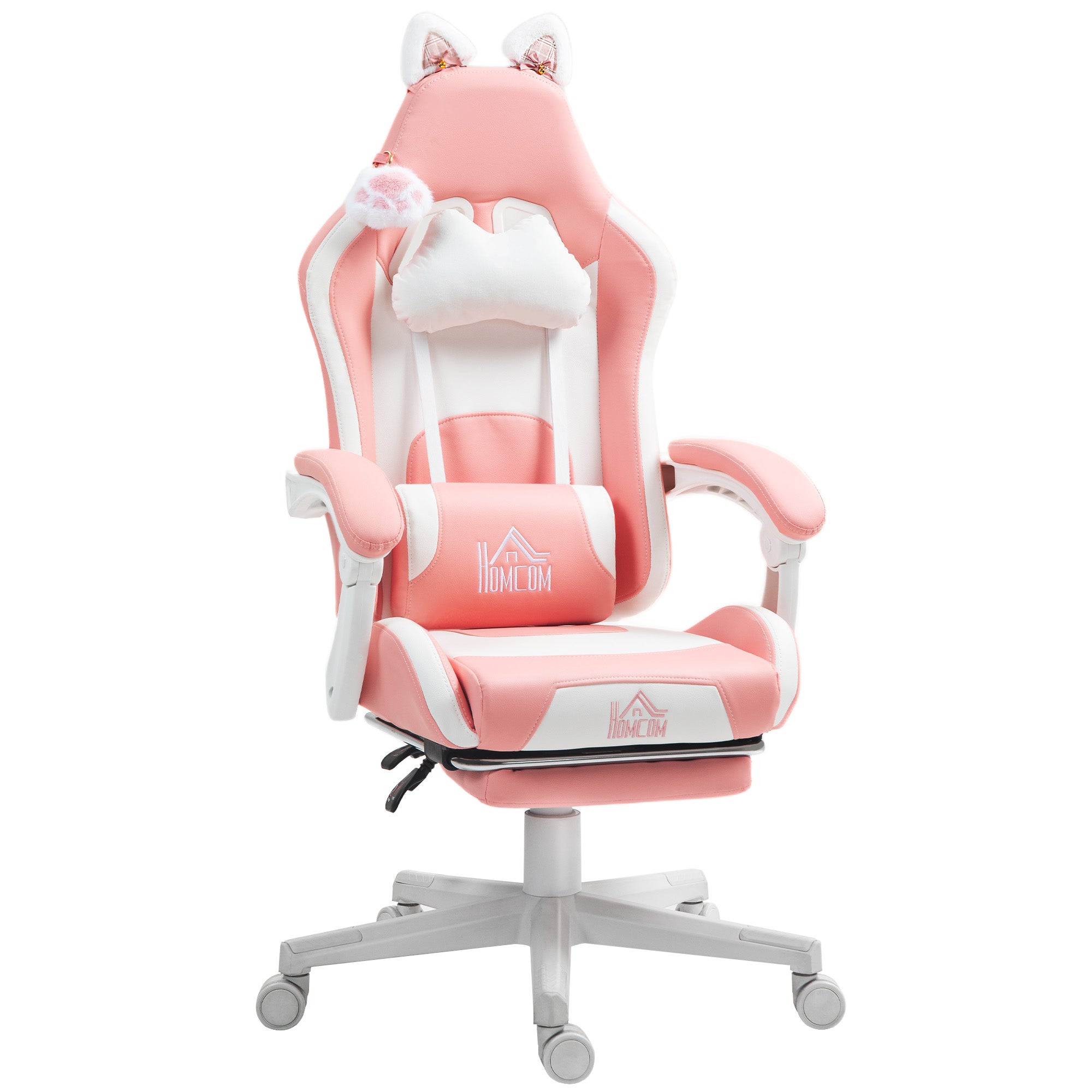 LUCKRACER Sedia Gaming Rosa | Braccioli Sincronizzati, Memory Foam, Reclinabile