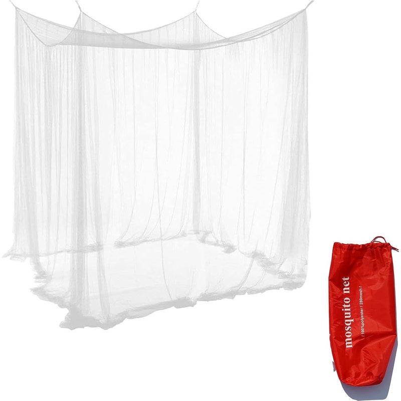 Biały namiot zewnętrzny, moskitiera, 200 x 200 x 180 cm, środek odstraszający komary, zasłona łóżka, odpowiedni do podróży, kempingu