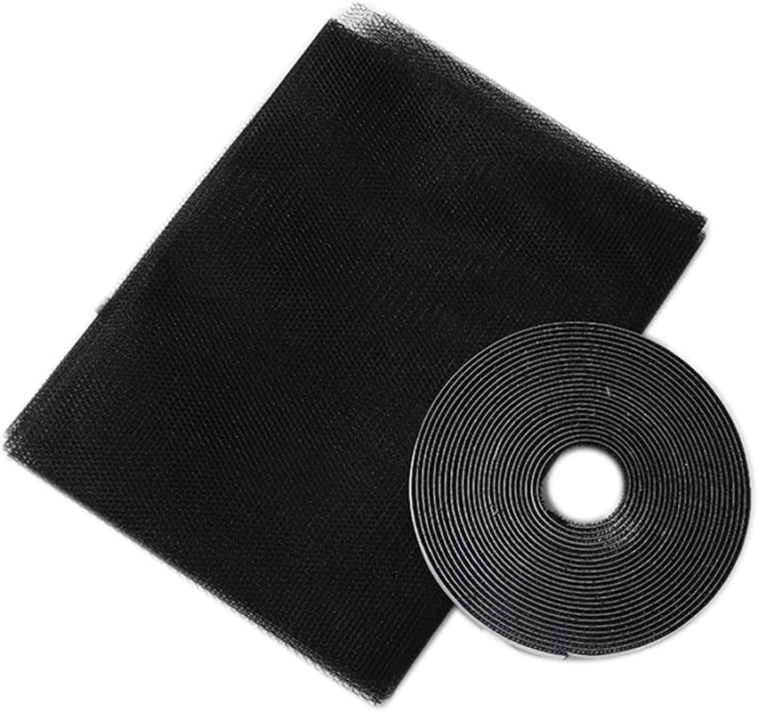 Moskitiera na okno DIY, regulowana i trwała, do drzwi i okien, czarna, 150 x 200 cm