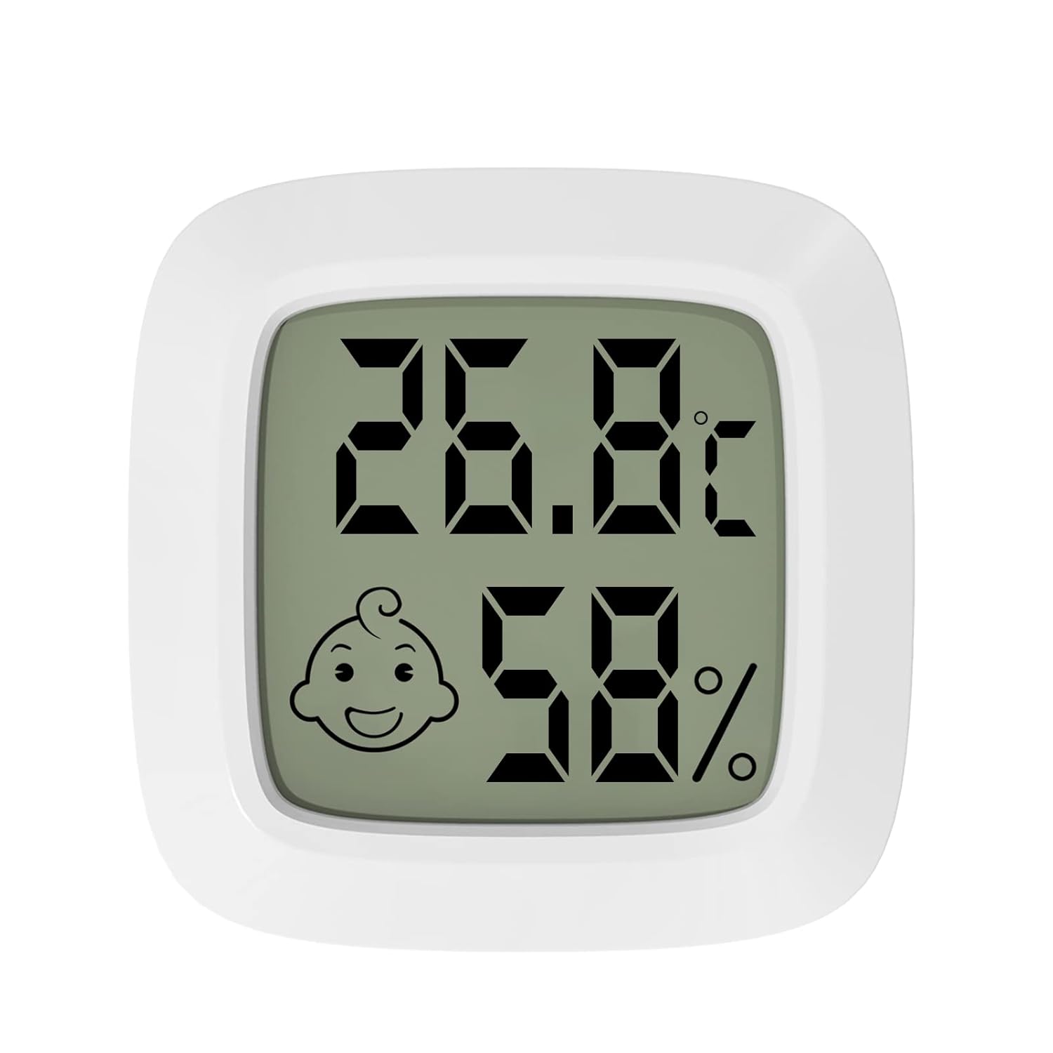 Mini Cyfrowy Termometr Higrometr - Monitor Temperatury i Wilgotności do Domu, Biura, Pokoju Dziecięcego (1 szt.)