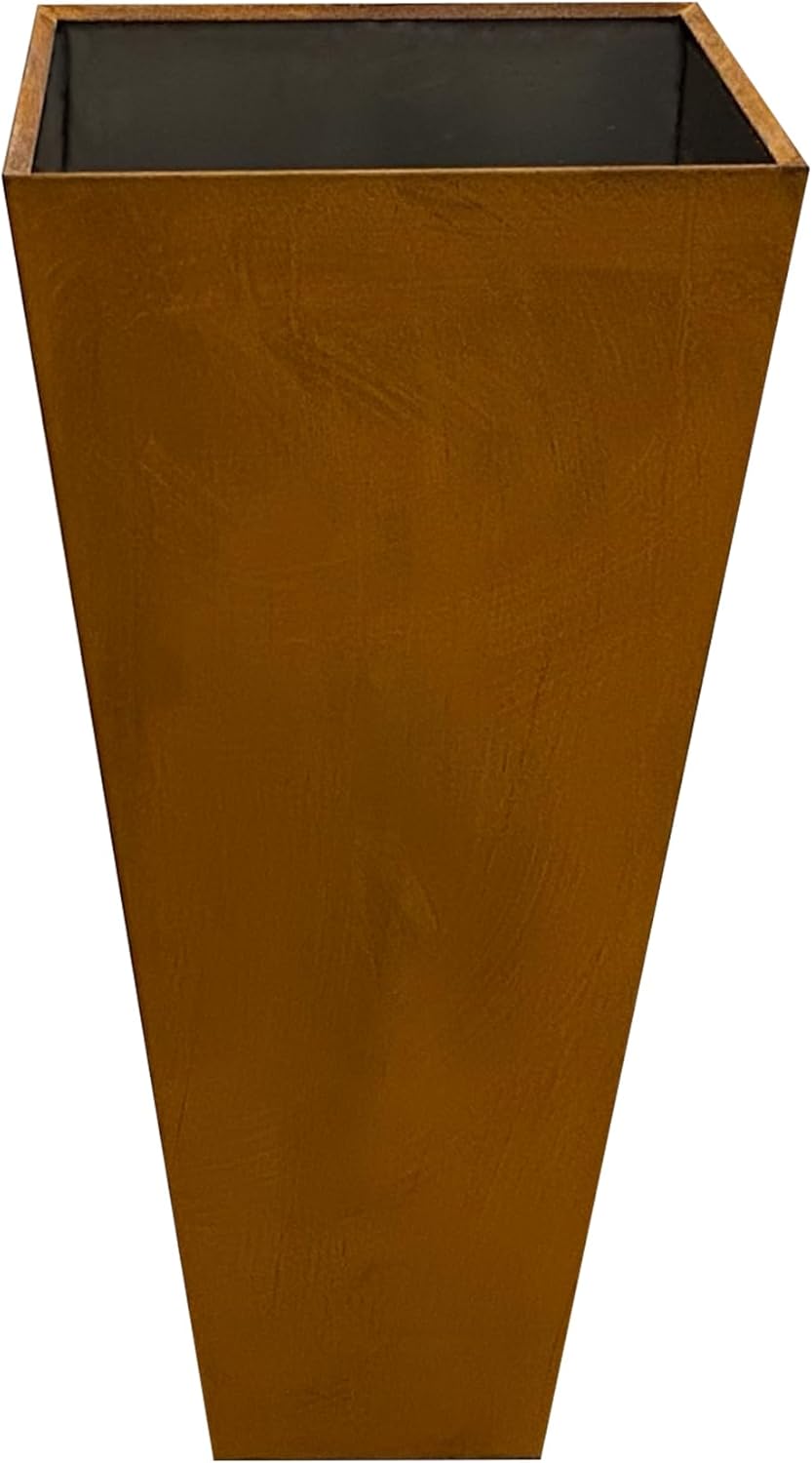 Sadzarka piramidalna Köhko® wykonana ze stali Corten Vina Wysokość 114 cm | Donica o wyglądzie stali nierdzewnej