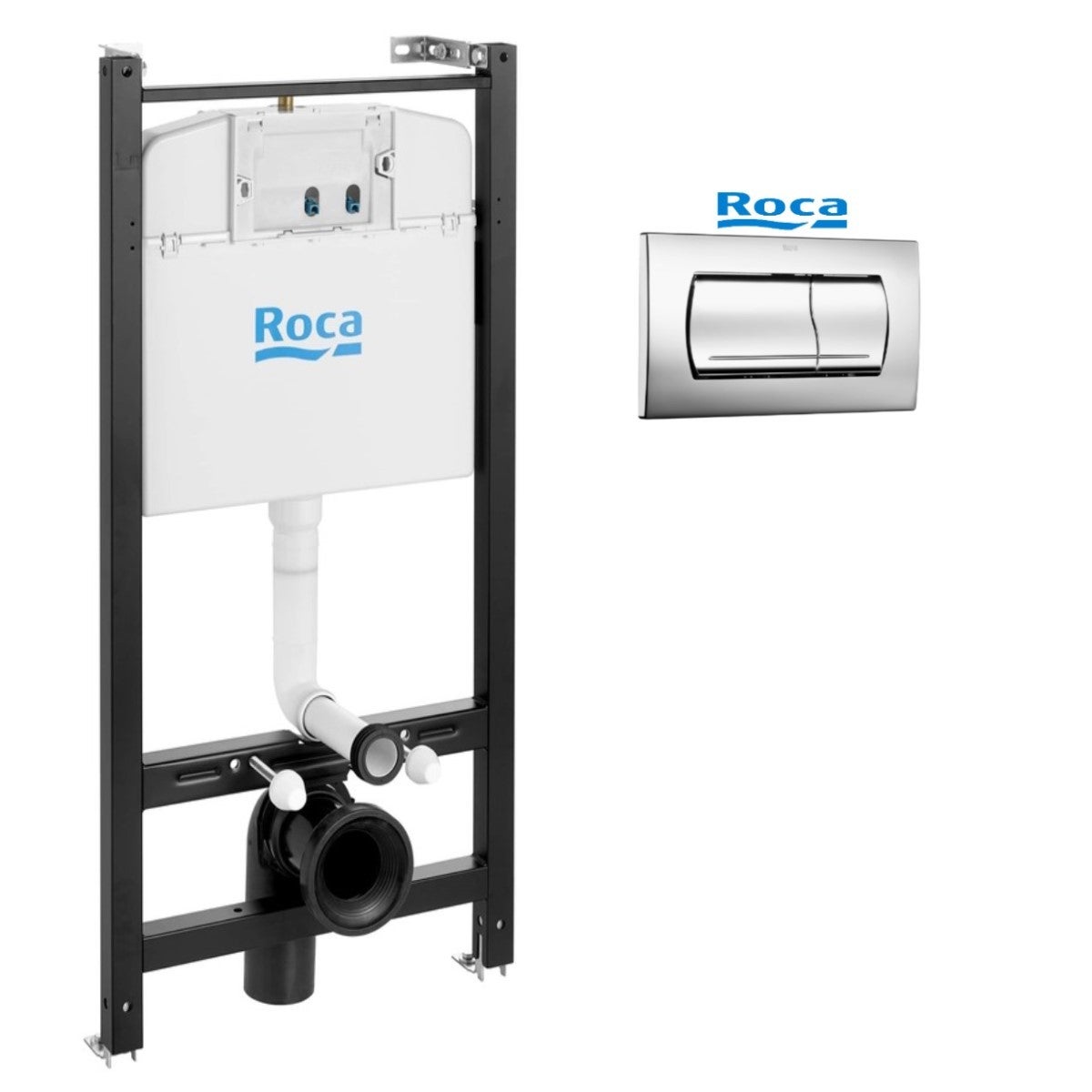 Bastidor Roca Active Pack Cisterna Empotrada Pulsador Cromo Brillo Y Anclajes Leroy Merlin