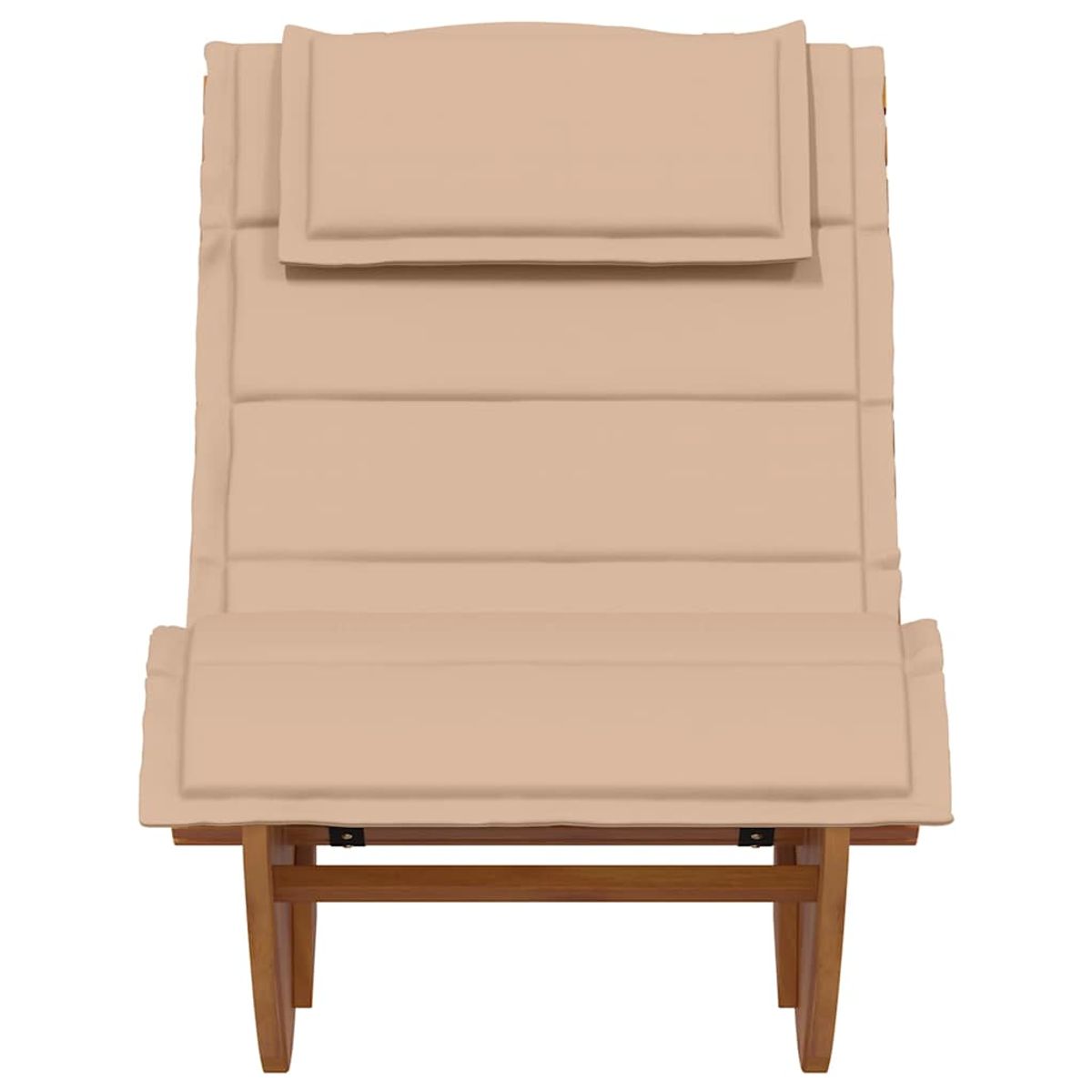 Tumbona mecedora con cojín de madera maciza de acacia v5046 Unico / Marrón - 6