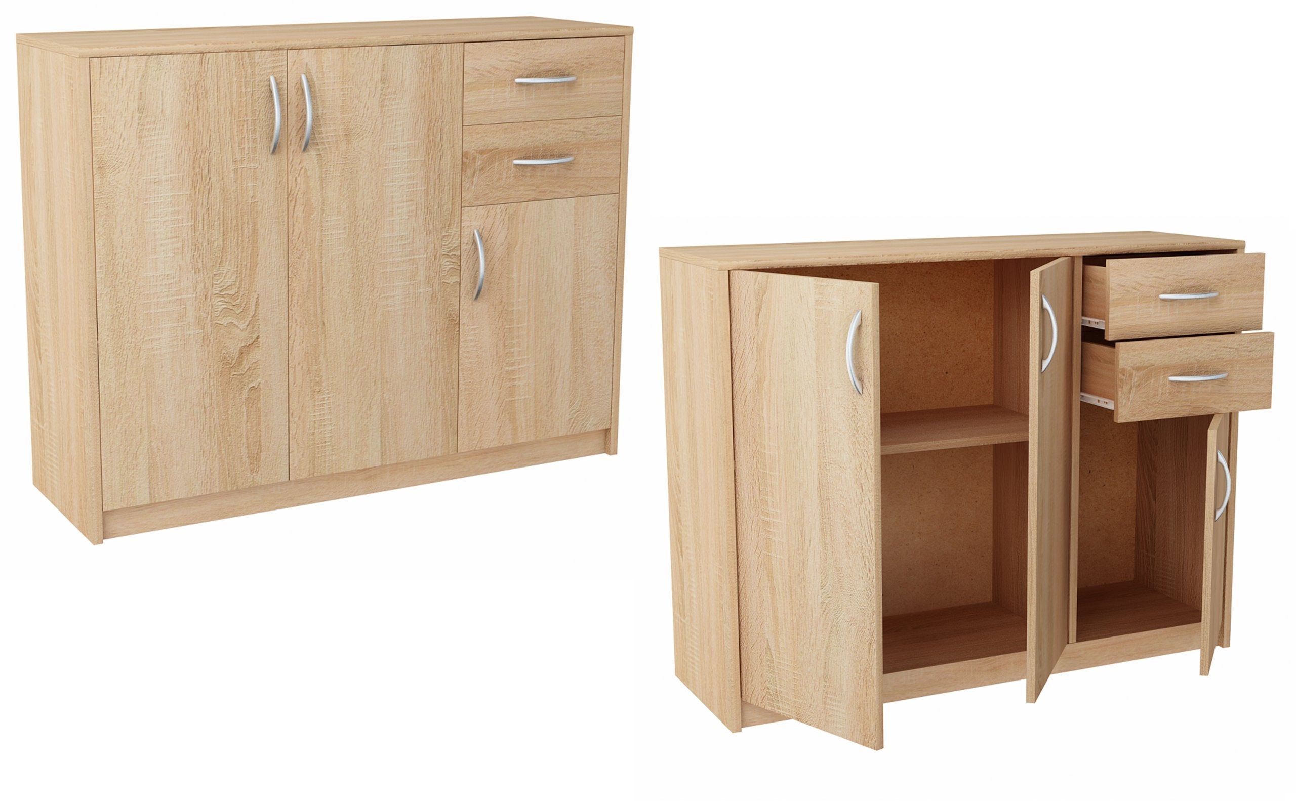 Komoda szafka 3D2S DĄB SONOMA 110cm szuflady regał - 3