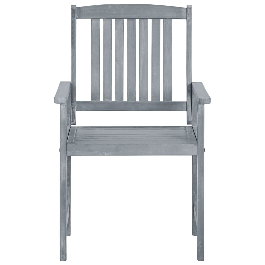 Chaise de jardin avec coussin Maison Exclusive en bois Gris - 5