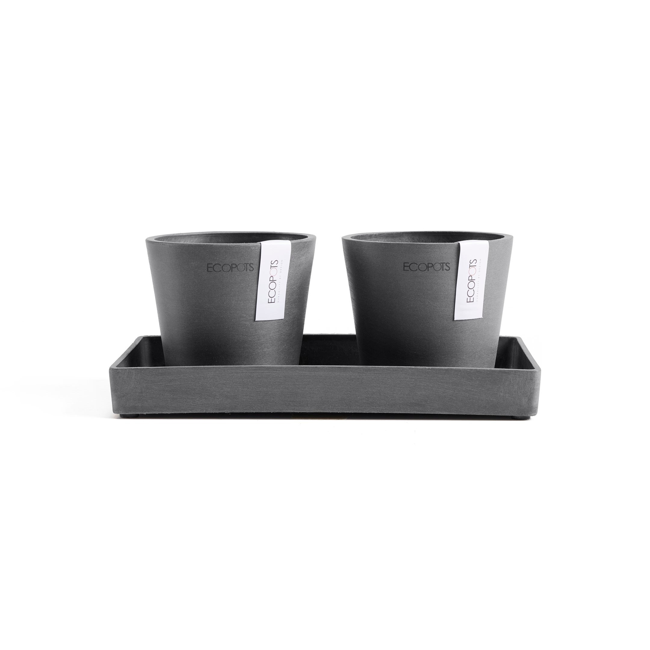 KADAX Vaso da fiori con sottovaso, vaso rotondo in plastica | WhichOne