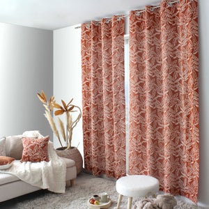 Rideaux Transparents En Terre Cuite - Paire De 132x160 Cm - Voilage Léger Pour Salon, Chambre Ou Terrasse