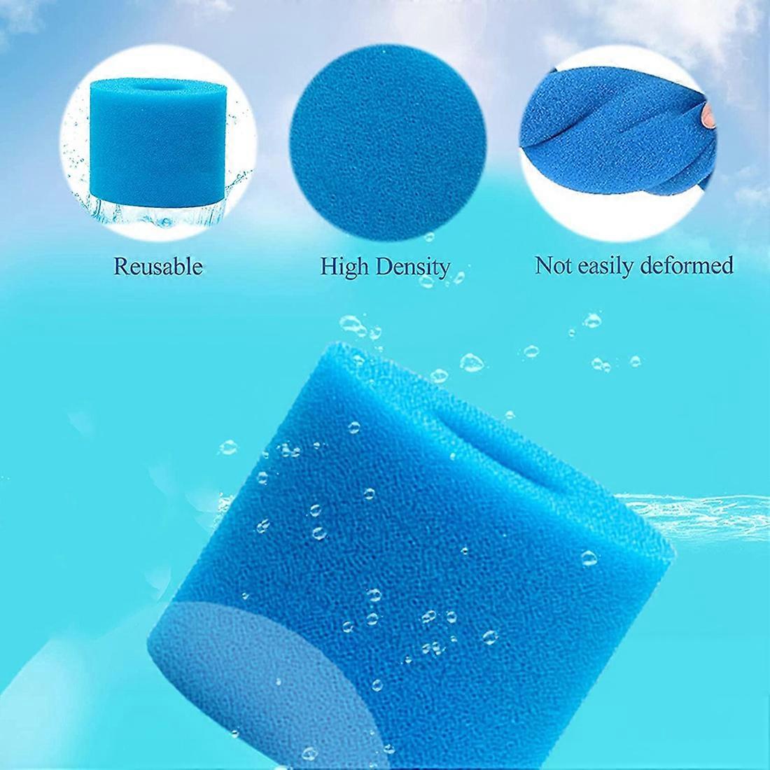 Lot de 4 filtres de piscine de type H, mousse filtrante de rechange - 4