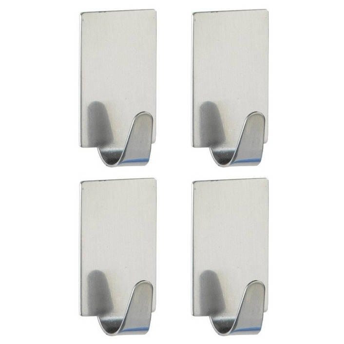 WENKO Ganci quadrato set 4 pezzi acciaio inossidabile WENKO Ganci quadrato set 4 pezzi acciaio inossidabile