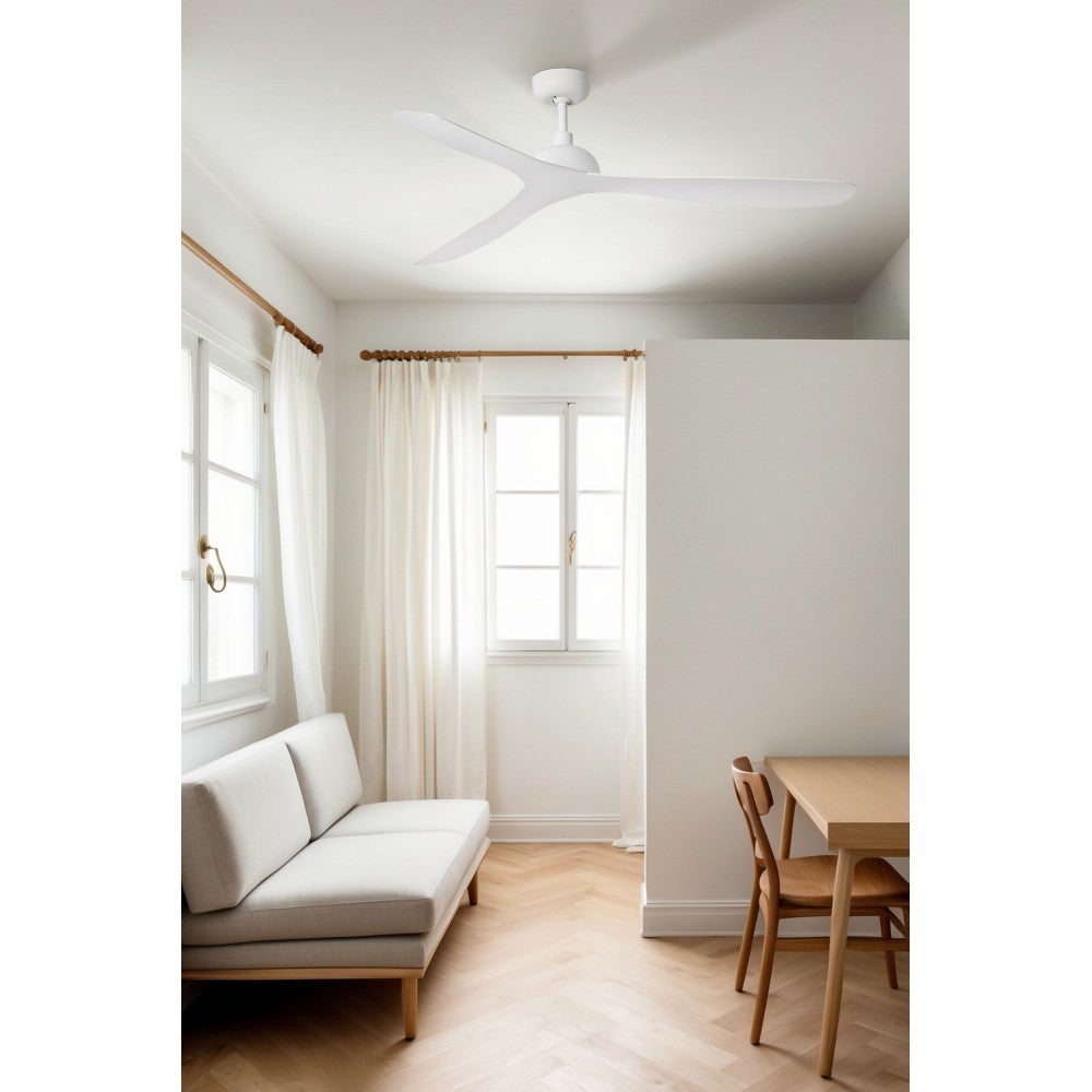 Ventilateur plafonnier avec moteur DC Gotland Faro - 28m² - 6 vitesses - Blanc - 4