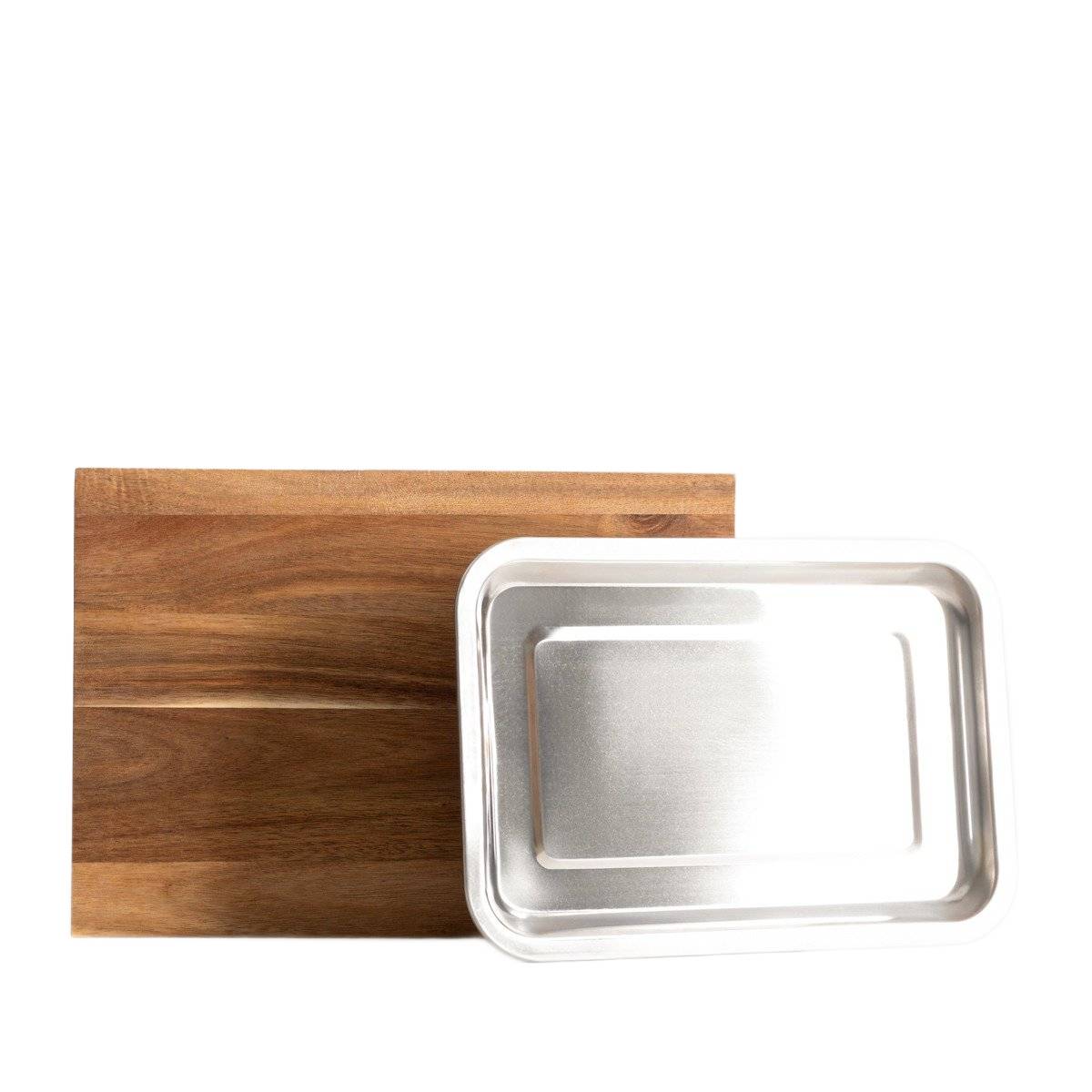 Deska MOOKA do krojenia z metalowym pojemnikiem 35x25cm HOMLA