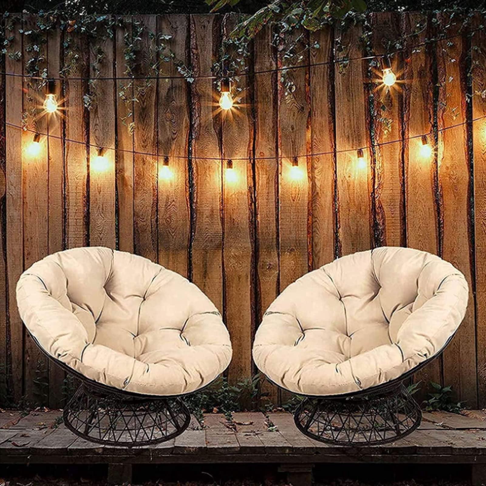 Coussin de chaise Papasan , coussin de siège Papasan épais, diamètre 50cm, coussin de remplacement rond pour chaise, coussin de balan - 6