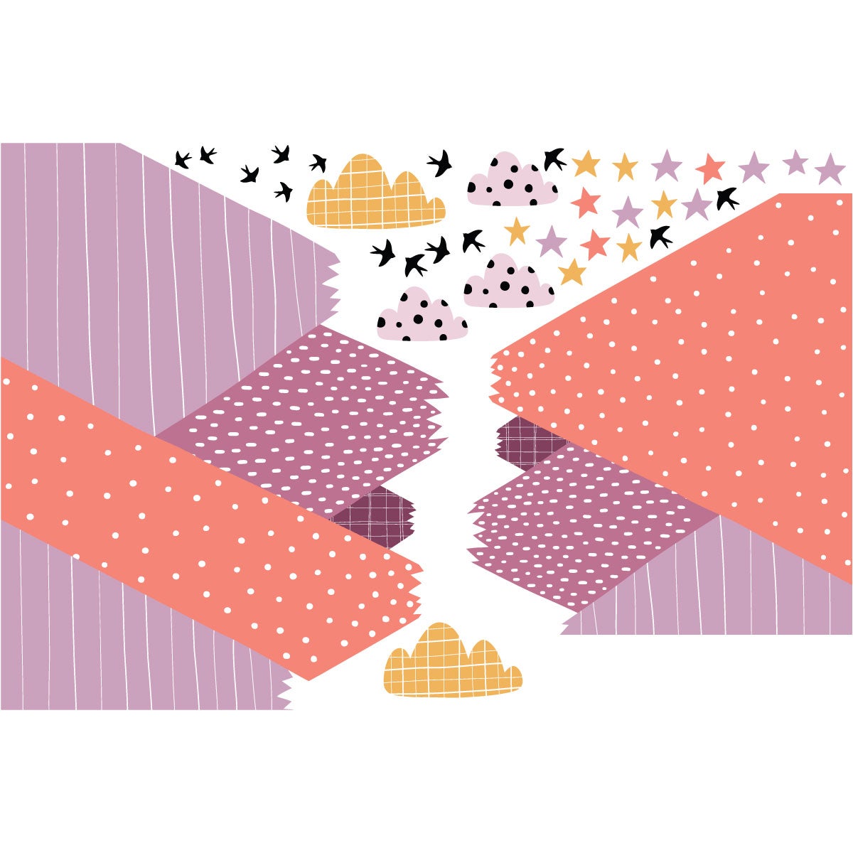 Adesivo bambino di montagna scandinavo jumanka - Sticker adesivo - adesivi murali - 90x135cm - 4