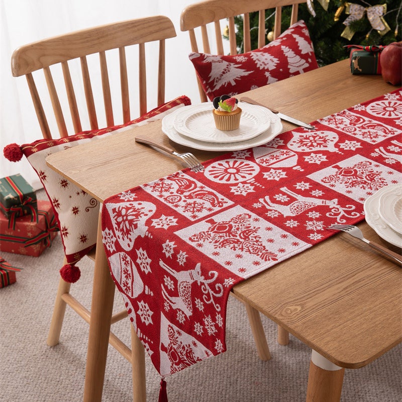 Runner da tavola natalizio, decorazione da tavolo da pranzo, divertente tela di iuta natalizia per decorazioni domestiche, 35*300CM | Leroy Merlin