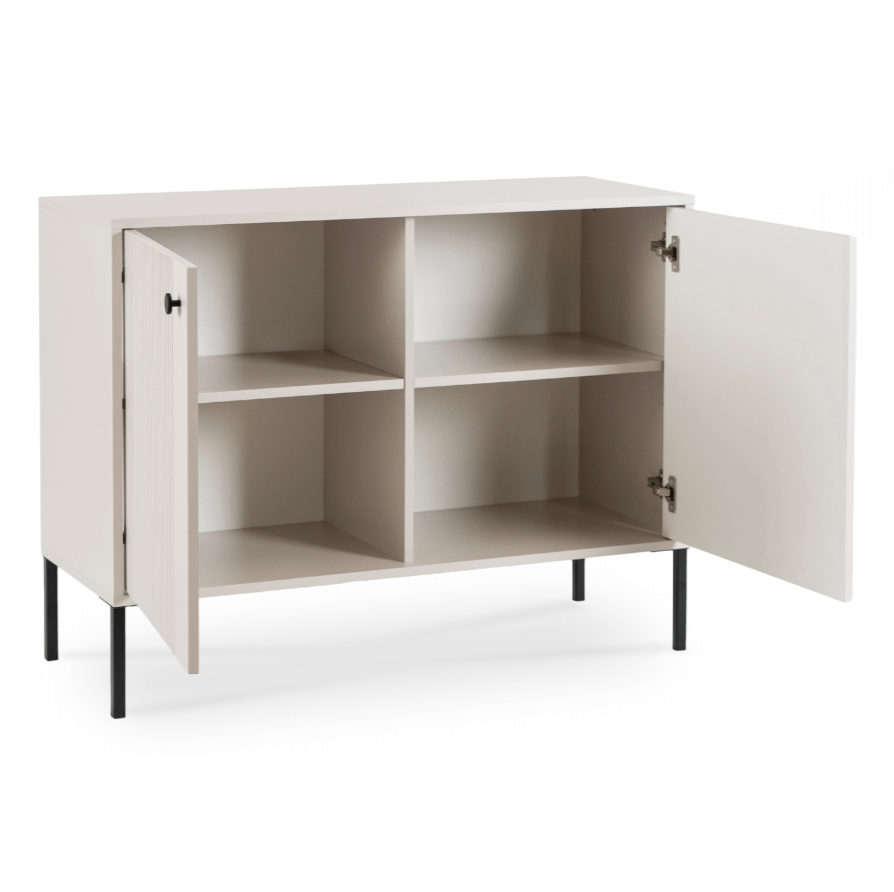 Komoda Ryflowana Nowoczesna Do Salonu Sypialni Mała Kaszmir SOFT 104 cm - 3