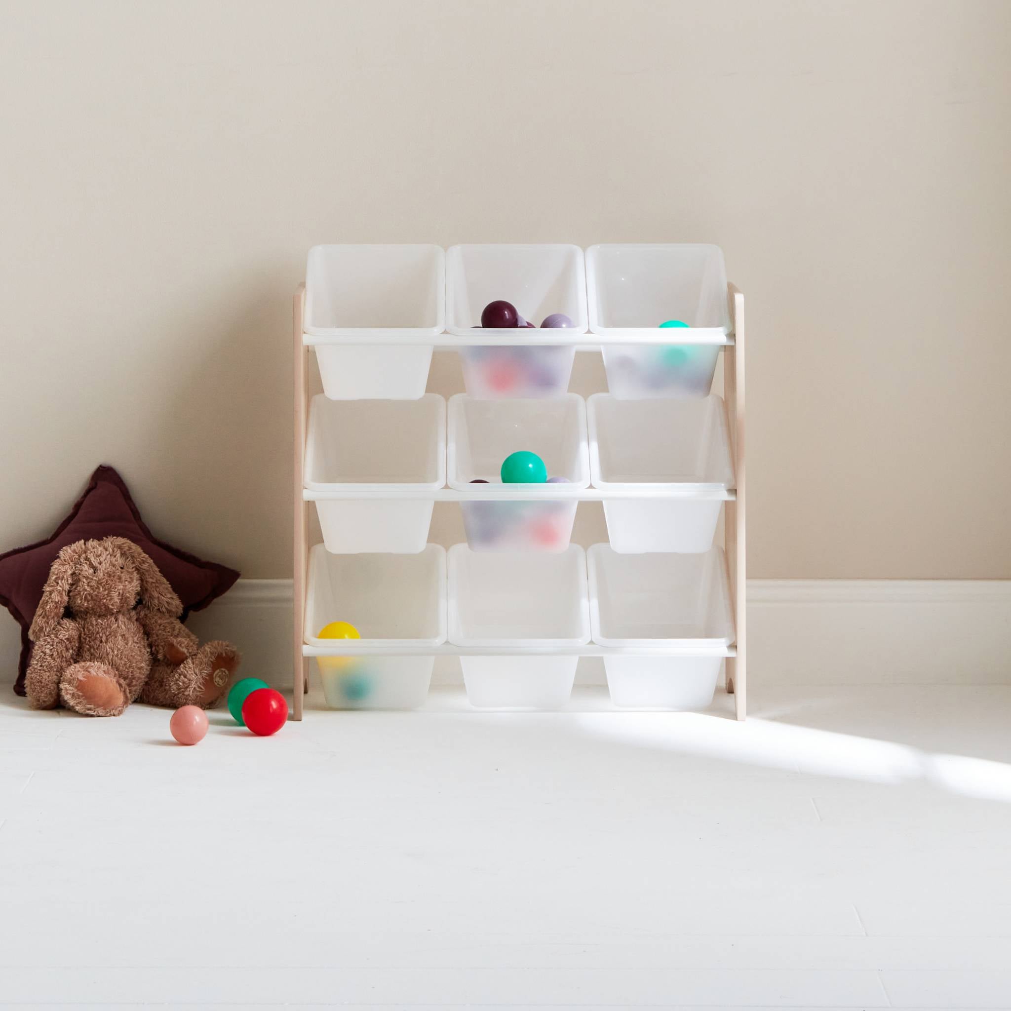 Caja infantil para juguetes , Natural - 2