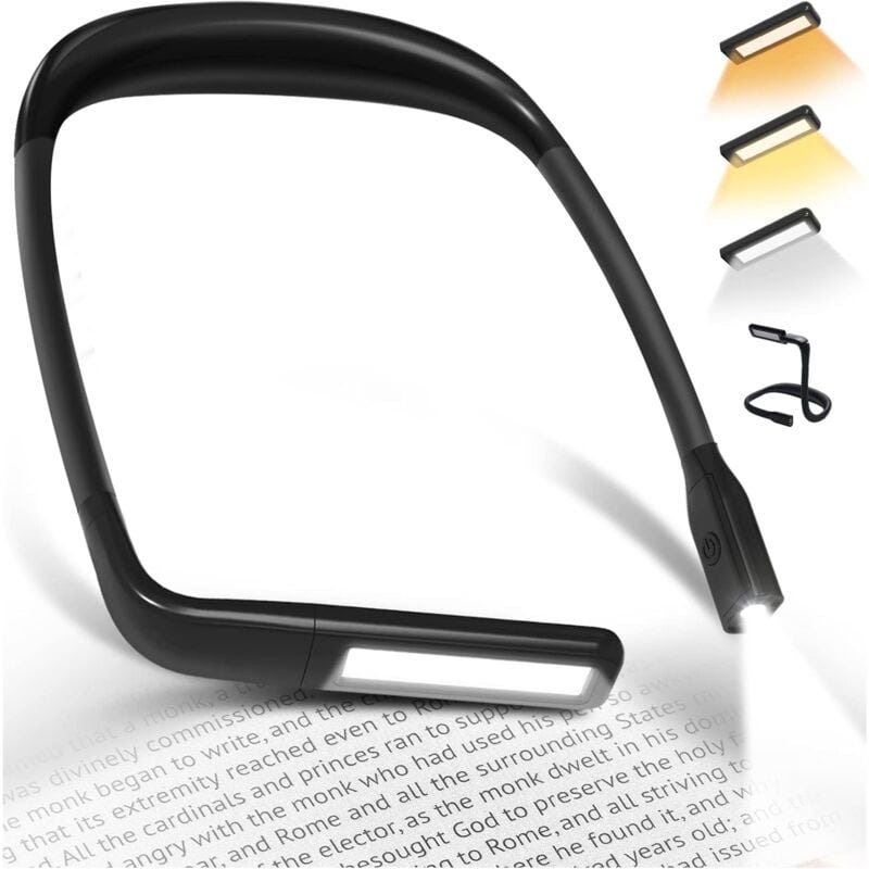 Fishtec Lampada Da Collo Ricaricabile USB-C – 3 Colori E 3 Intensità Per Lettura E Fai Da Te