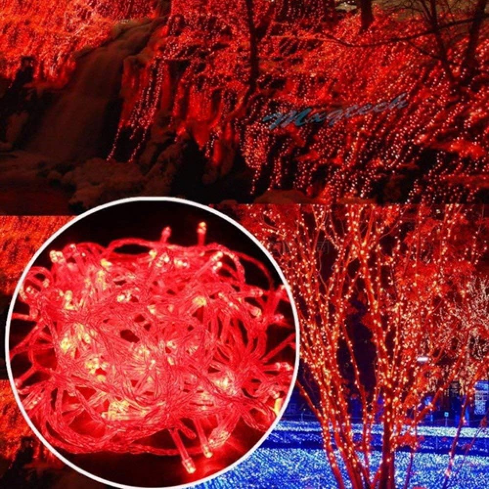 50M 1000 LED Guirlande Lumineuse Carnaval Mariage Extérieur Jardin Intérieur Éclairage（rouge） - 2