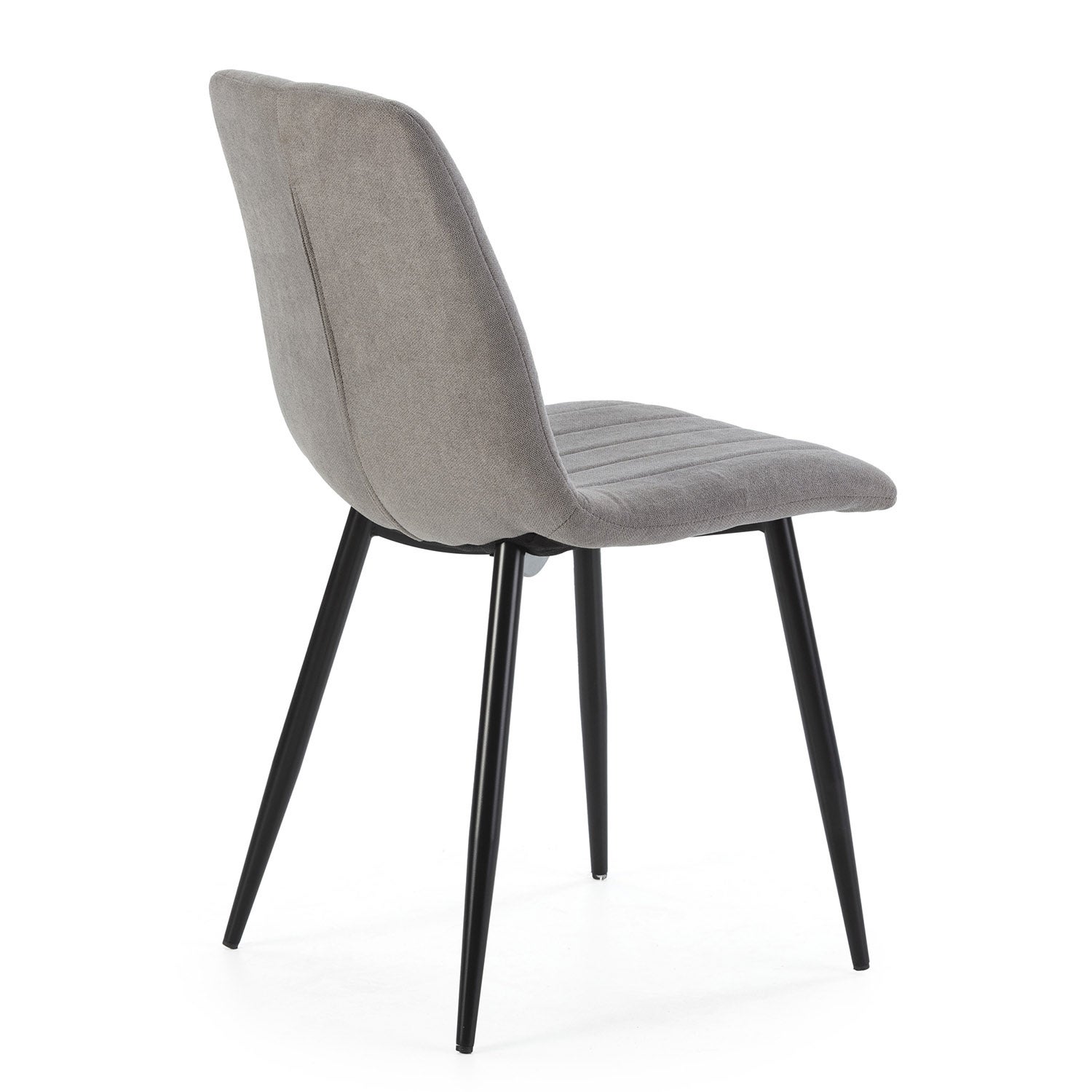 Pack 4 chaises Sagi recouvertes de tissu gris - 6