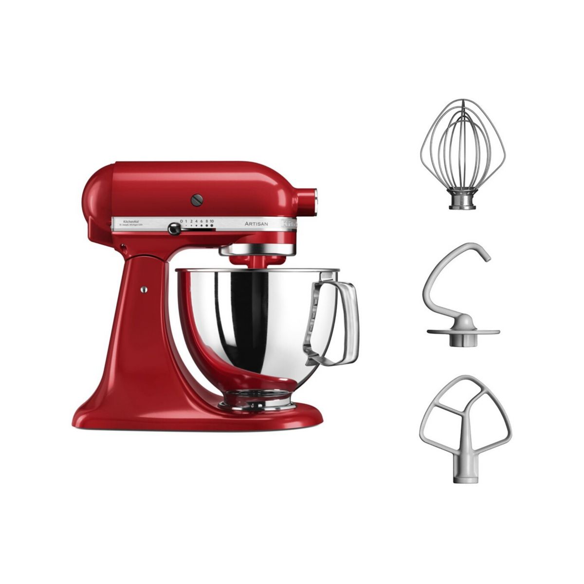 KitchenAid | Stand Mixer Artisan 5KSM125 300W | Electric Food Mixing Appliance - Red
