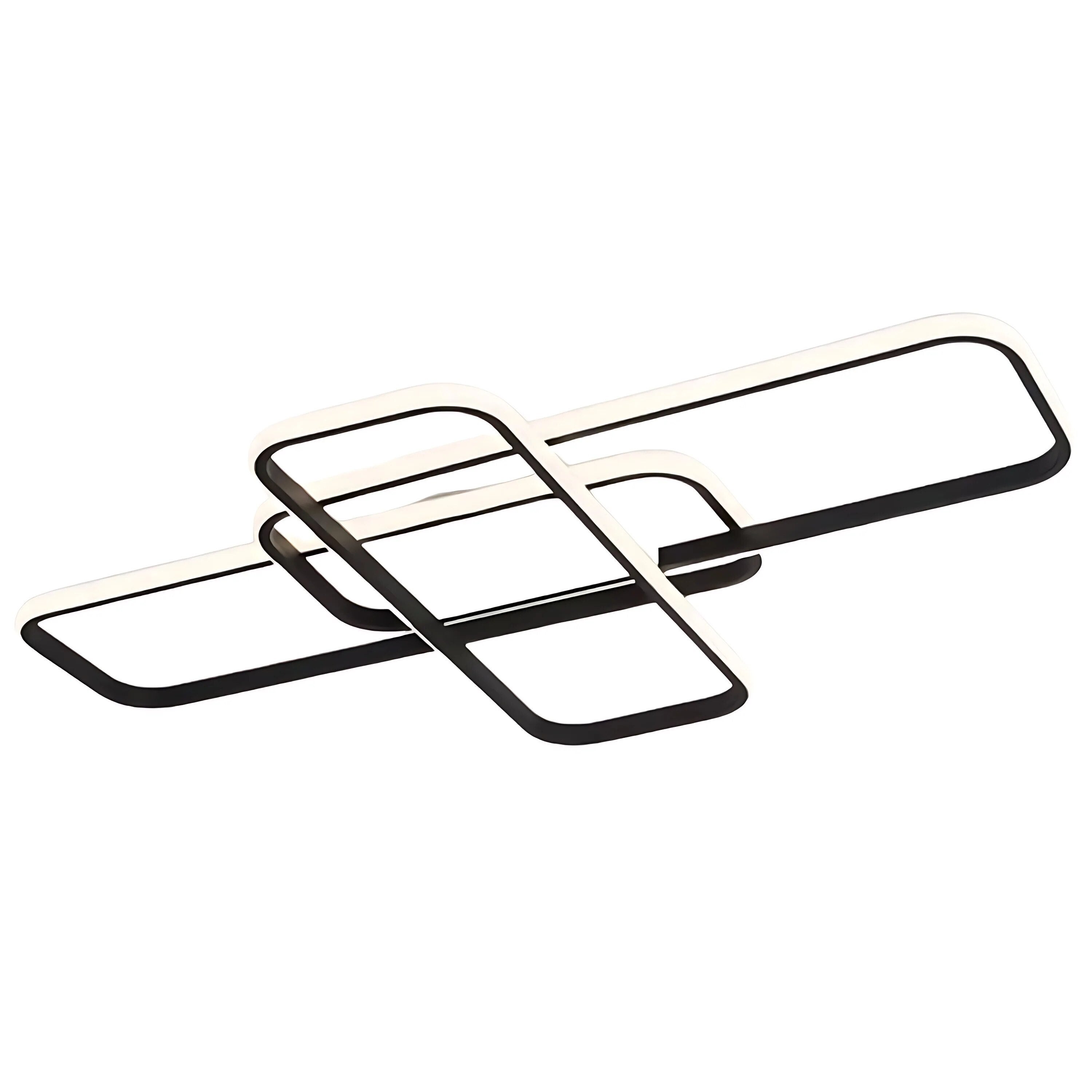 Plafonnier LED Rise, noir, 43 x 36 cm, CCT, intensité variable