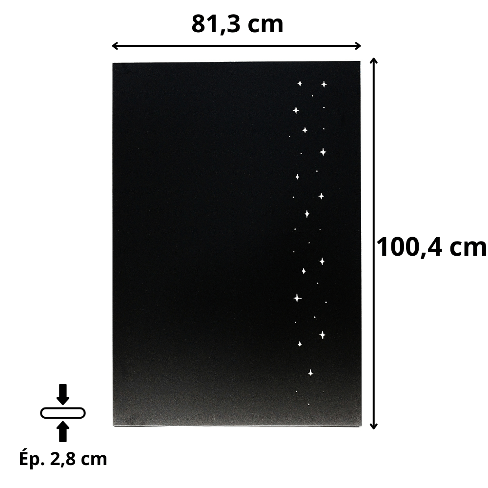 Plaque de protection murale déco étoiles acier isolant Delvar l.81 x H.100 cm Edilinox - 3