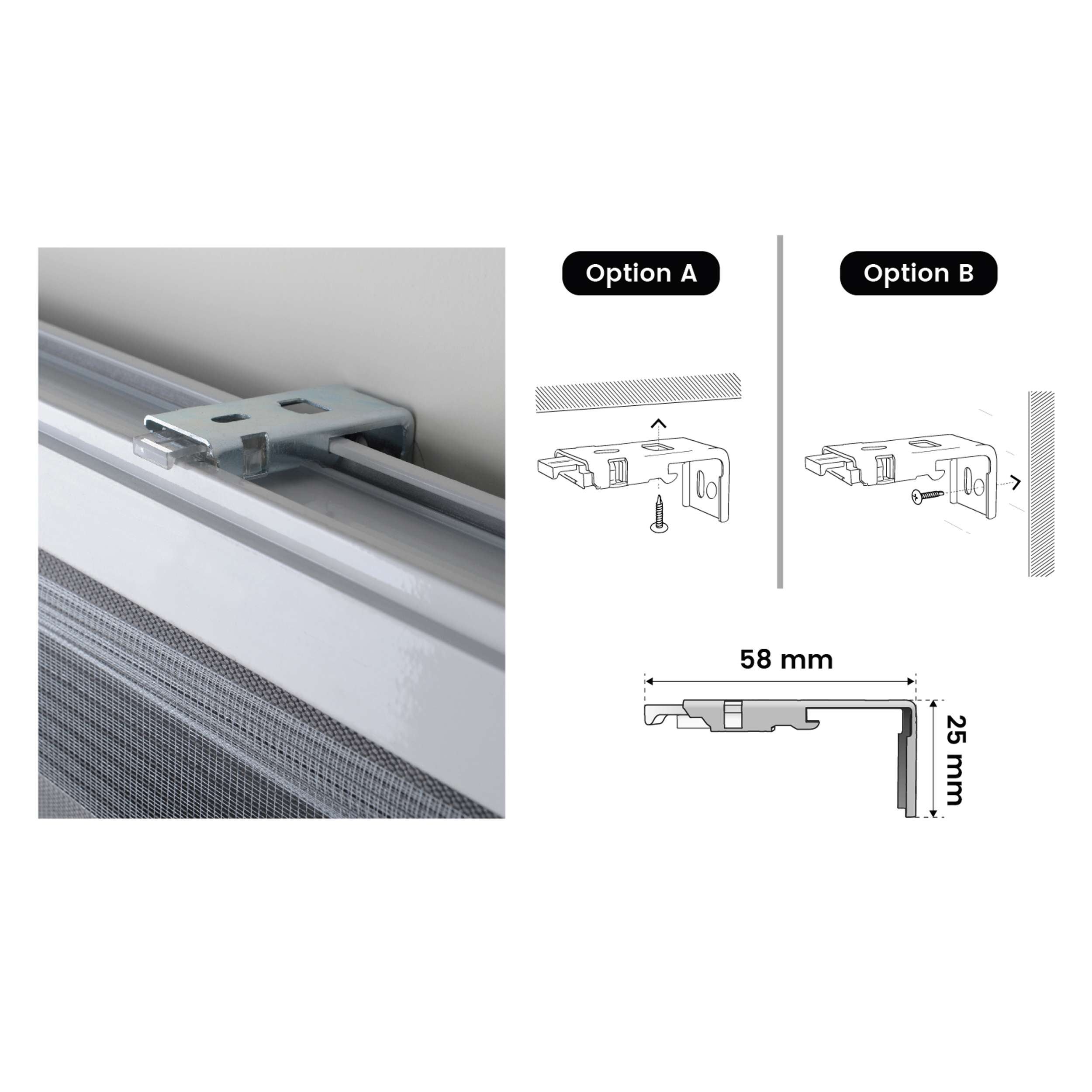 Tenda a Rullo giorno / notte Avvolgibile Con Doppio telo Lino 100x250 cm - 6