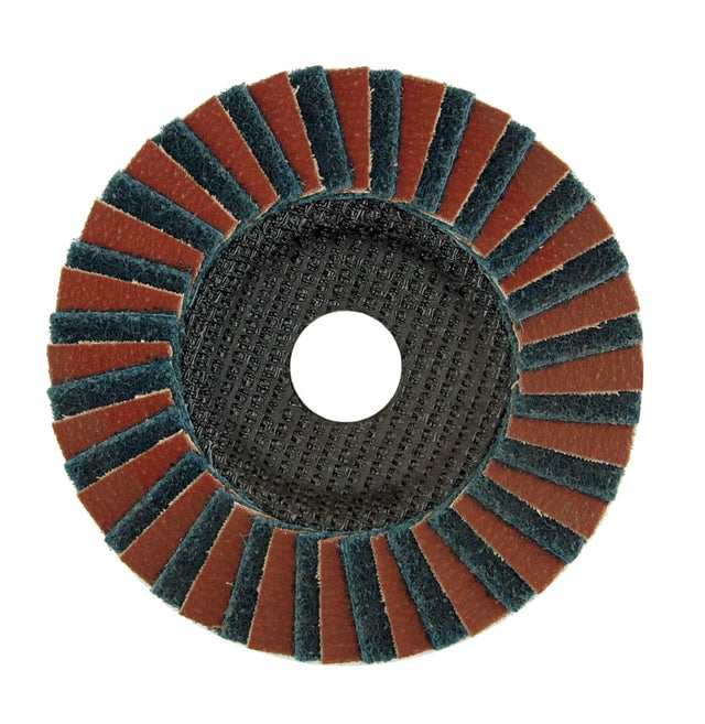 Tivoly • Disque Lamelles Combinées • Ø125mm • Grain Corindon : 120 • Excellente Finition • Pour Ponçage sur Métaux • Pour Ponçage sur Bois