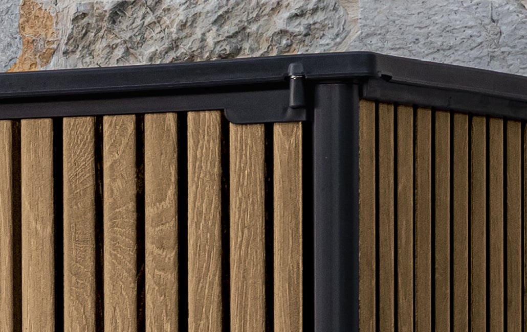 Armario de jardín Keter Vertical Store de 1400 l - Listones efecto madera - 140 x 73,6 x 170,4 cm - 5