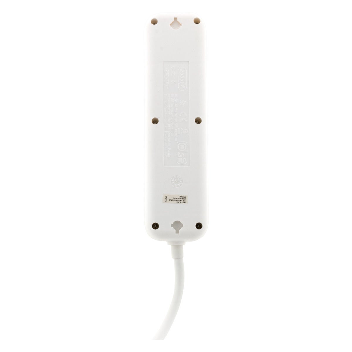 Multiprise Schuko + interrupteur 3x16A - 5m - blanc - Zenitech - 7
