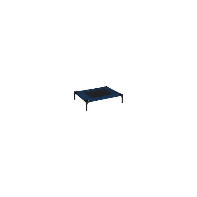 PawHut Cama para cão gato cama de campanha grande conforto sobre pés tecido oxford textileno microperfurado 76L x 61l x 18H cm azul marinho preto