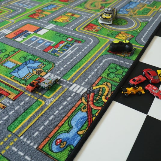 Tapis de jeu enfant - Circuit de voiture - Ville - 120 x 170 cm - 4
