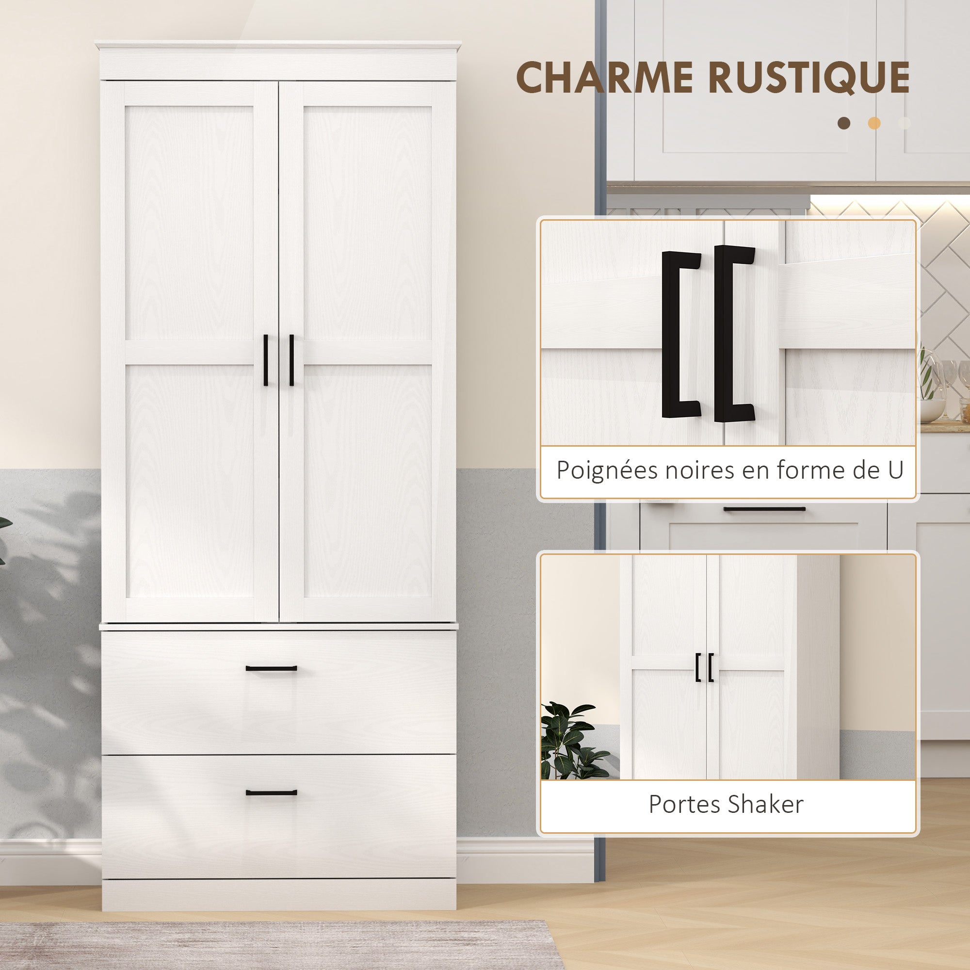 Armoire de cuisine panneau de particules HOMCOM - 5