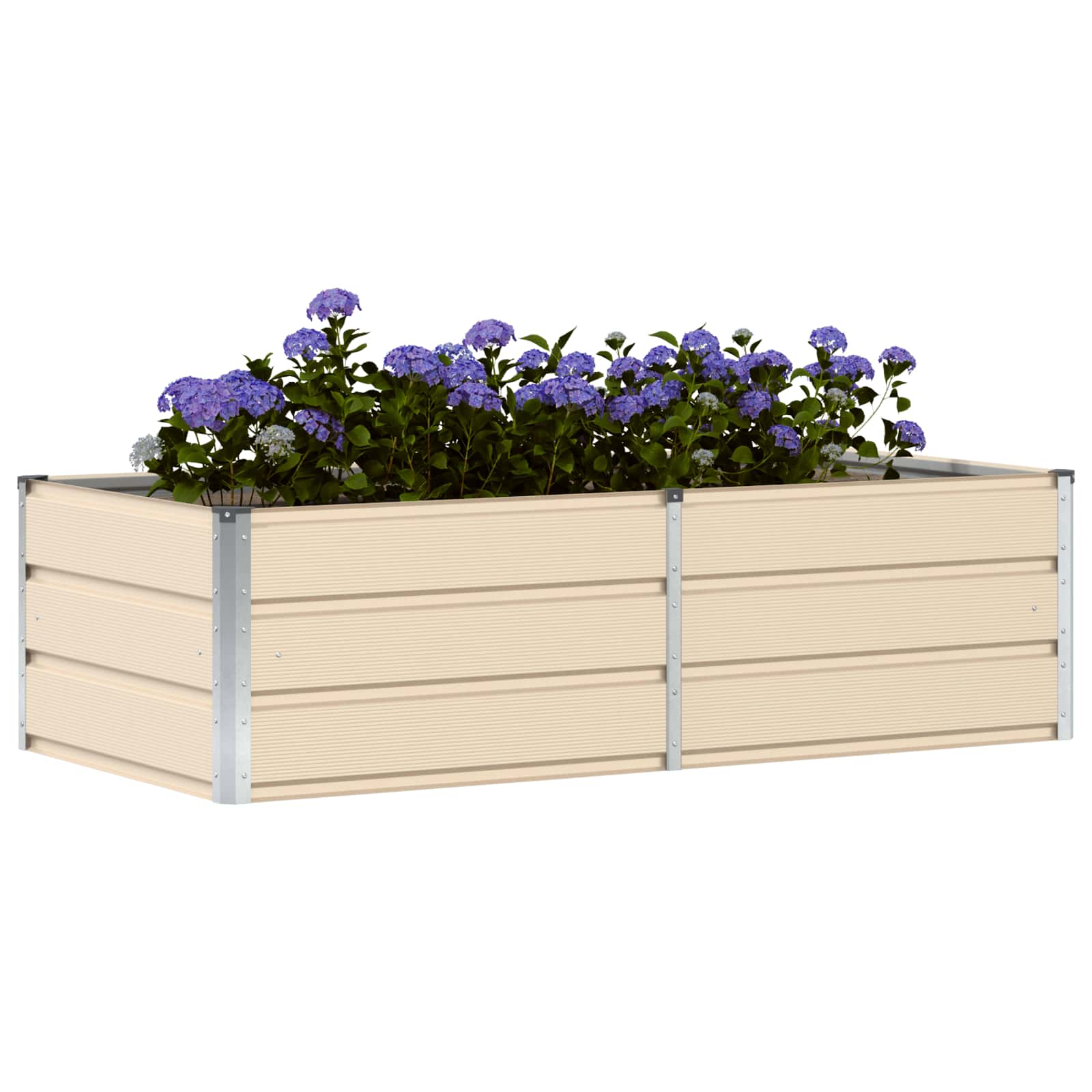 vidaXL Jardinière Ivoire 160 x 80 x 45 cm Acier - 3