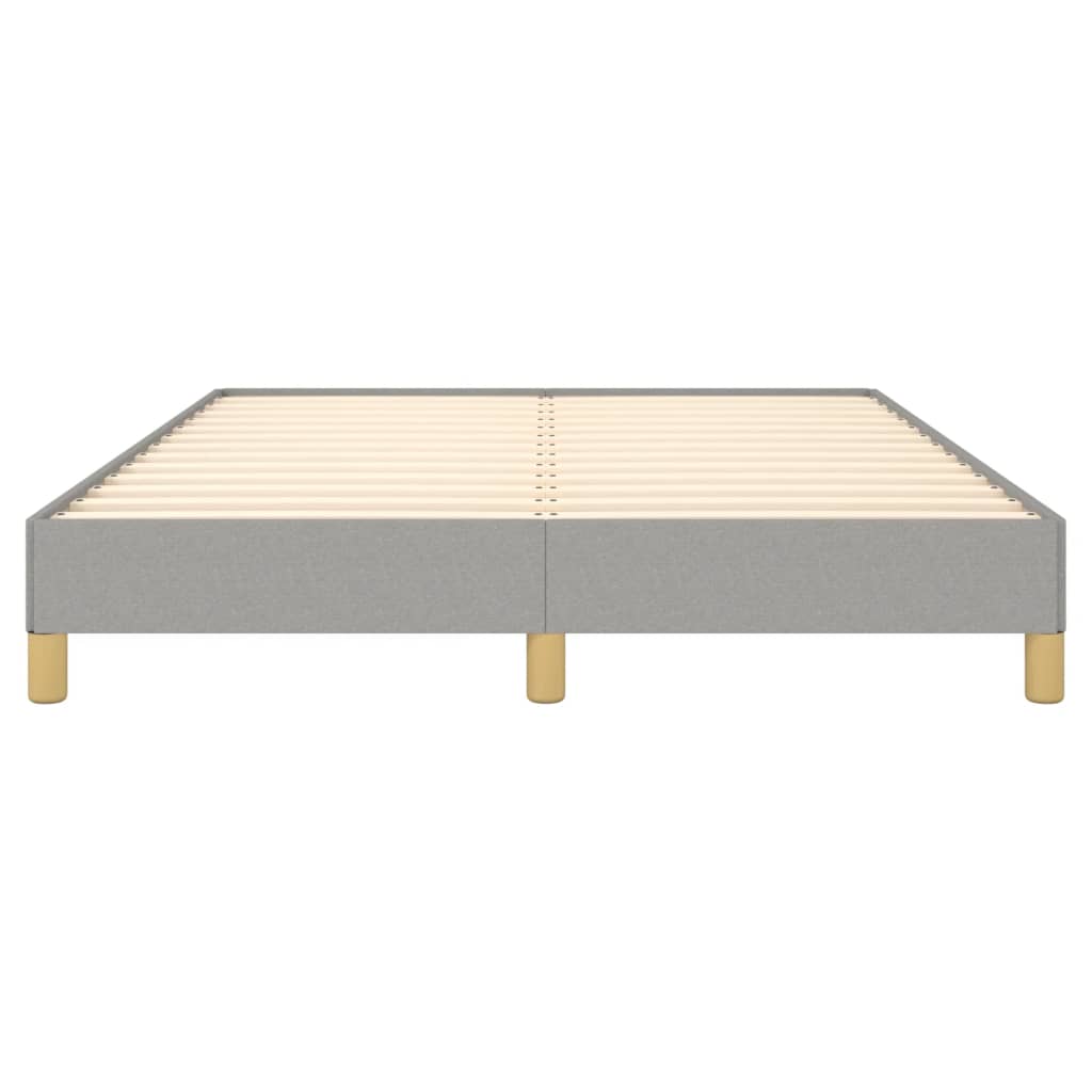 Cadre de lit sans matelas gris clair 160 x 200 cm en tissu - 5